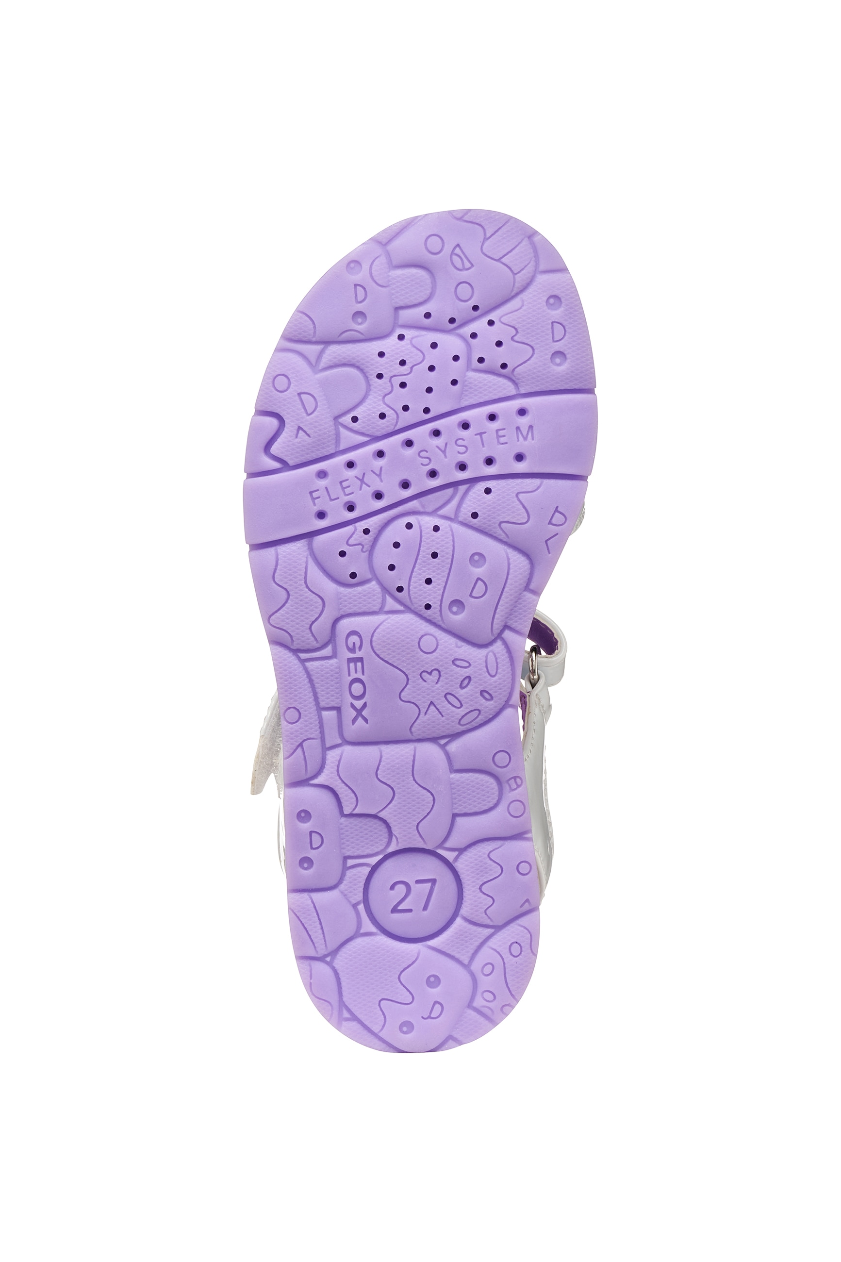 Geox Sandale »J SANDAL JOYFOOT GIR«  Sommerschuh, Klettschuh, Größenschablone zum Download
