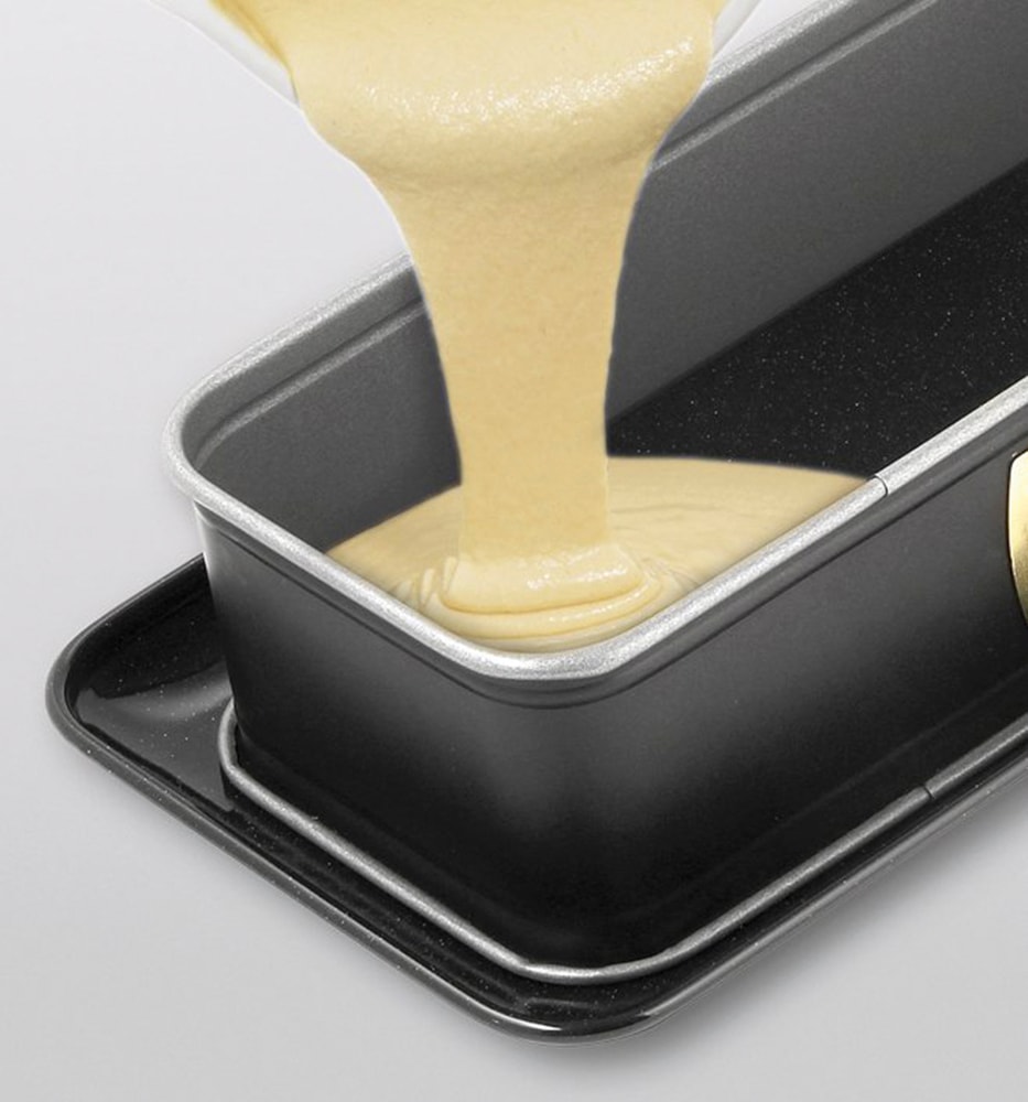 Dr. Oetker Küchenhelfer Kastenform »Back-Idee, rechteckige Springform mit Emaille-Servierboden, 30 cm« Antihaft-Beschichtung, schnitt-& kratzfest, hitzebeständig bis 230°C