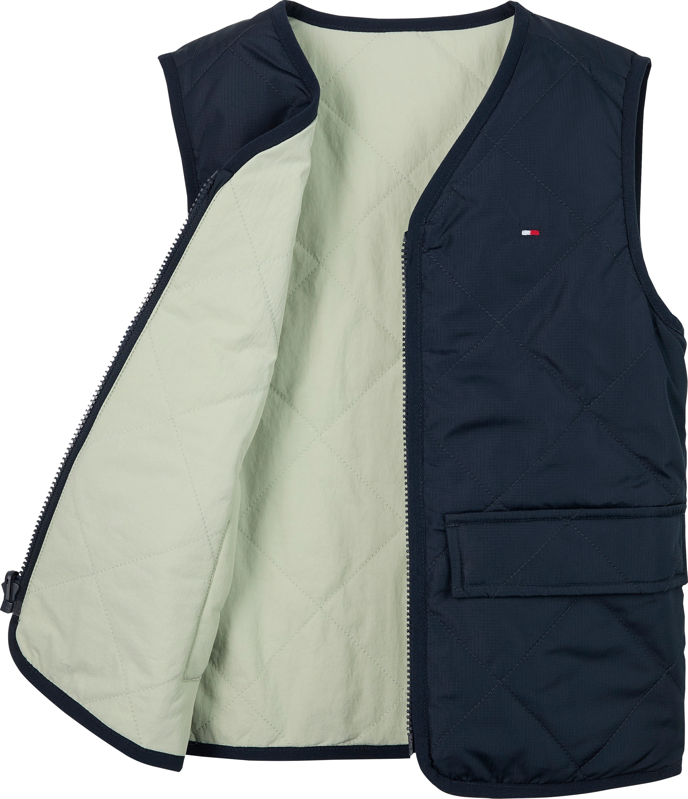 Tommy Hilfiger Wendeweste »REV MIX MEDIA QUILTED VEST«, für Kinder bis 16 Jahre, mit großen Taschen