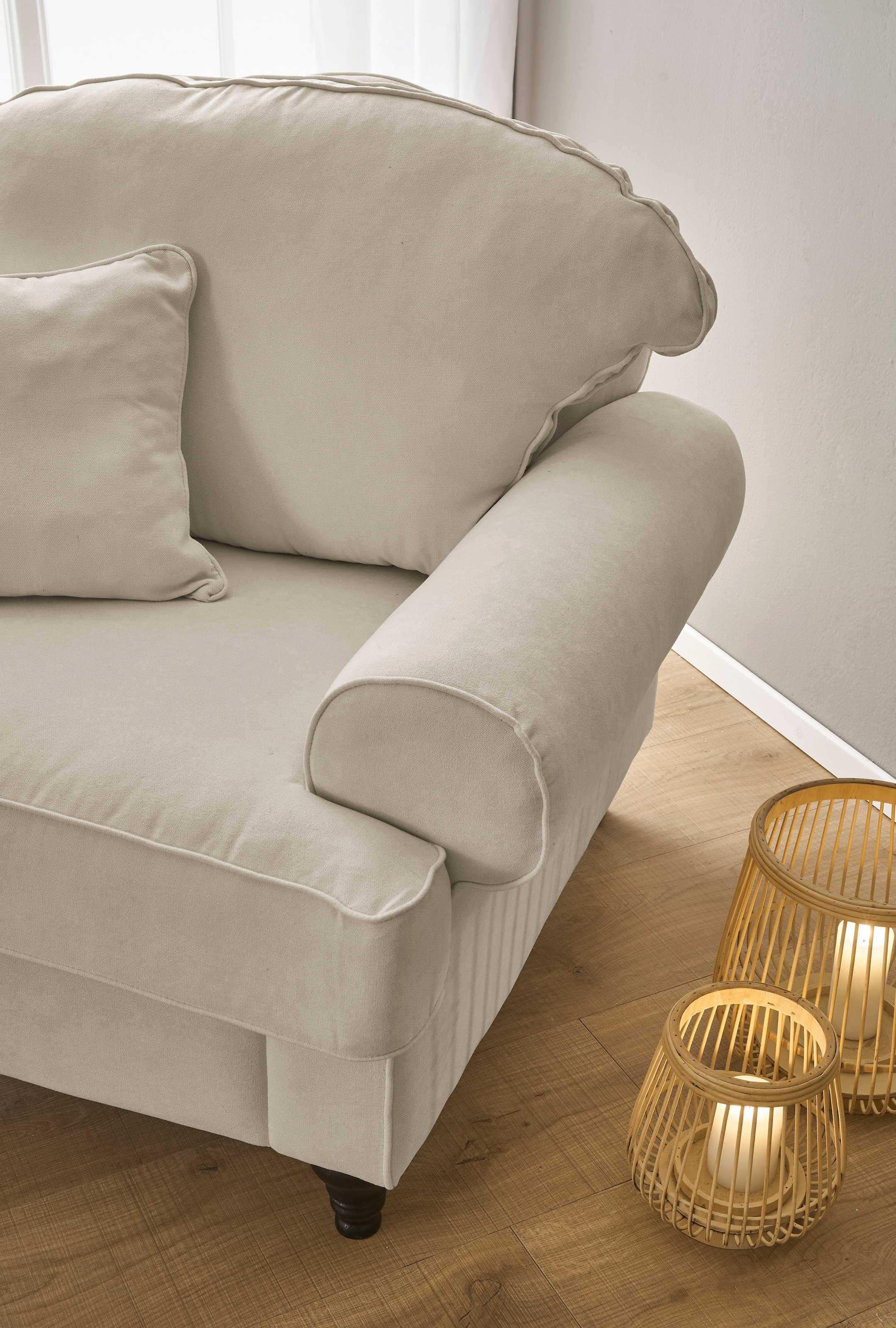 Home affaire Sessel »WESTMINSTER« Set, 1Sessel, 1 Hocker, 2 Stk. tlg. mit Federkern-Polsterung