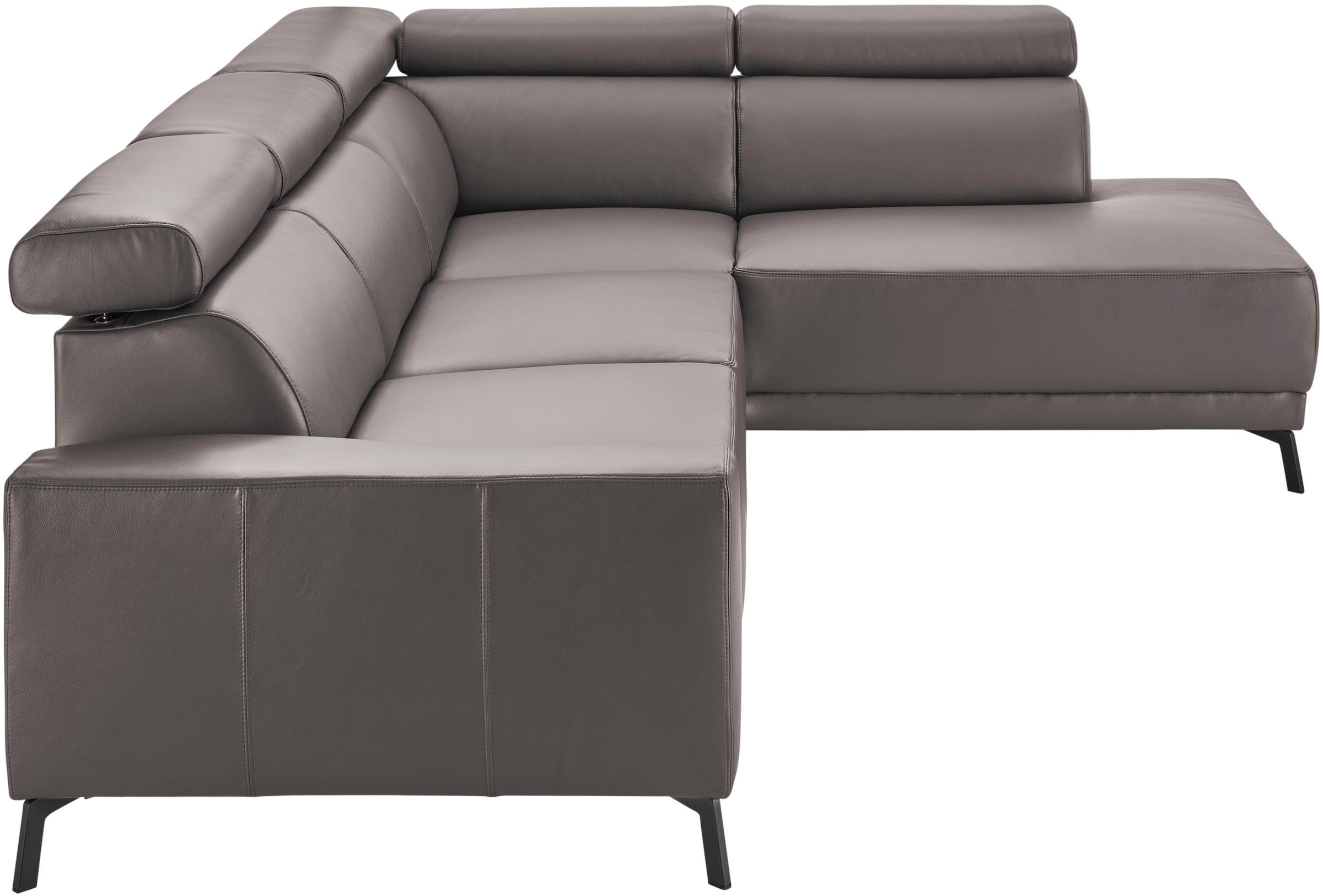 3C Candy Ecksofa »Greve modern und bequem, inkl. manueller Kopfteilverstellung, L-Form«, wahlweise mit motorischem Sitzvorzug
