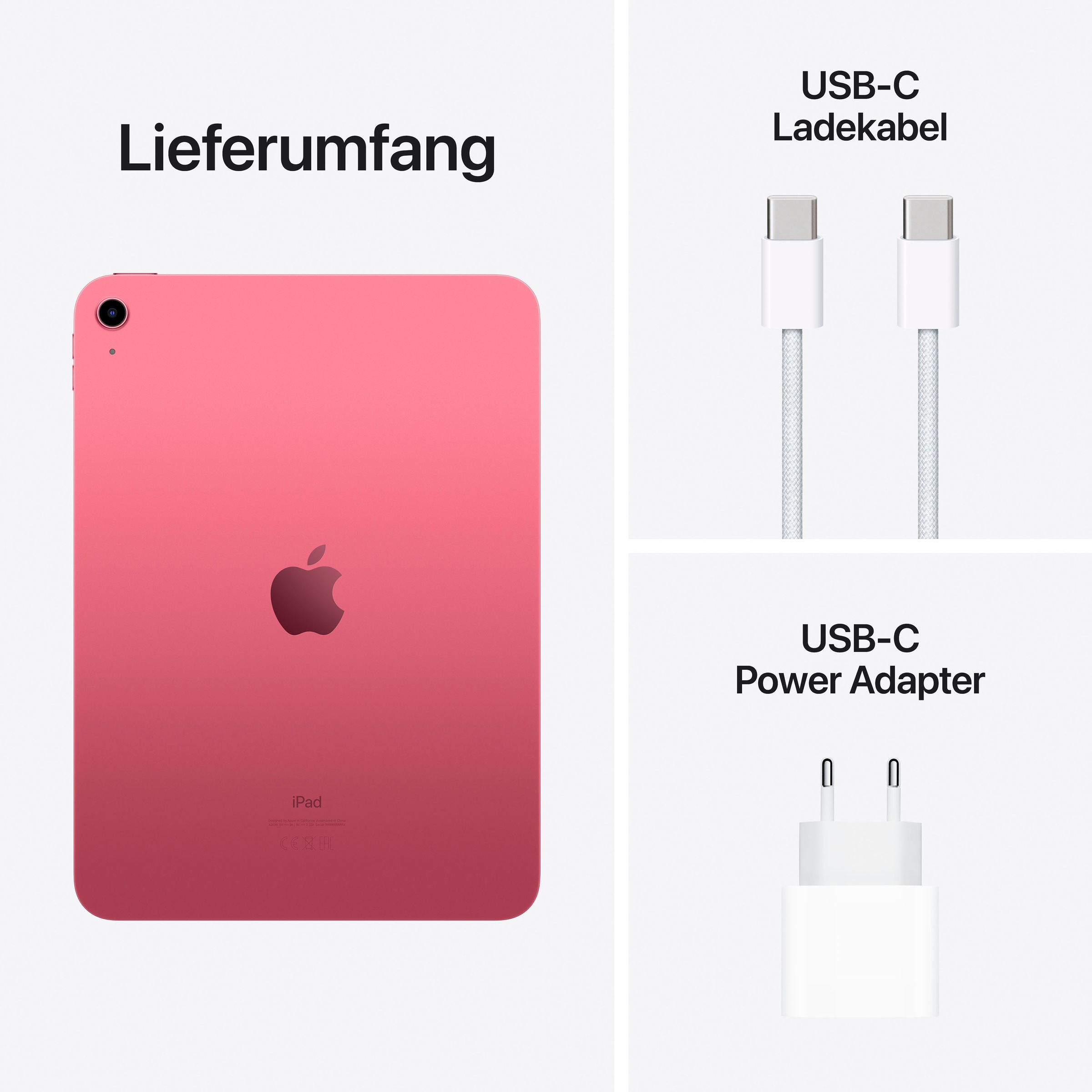 Apple Tablet »iPad Wi-Fi 10. Generation inklusive Poweradapter«, (27,68 cm / 10,9 Zoll), iPadOS,)