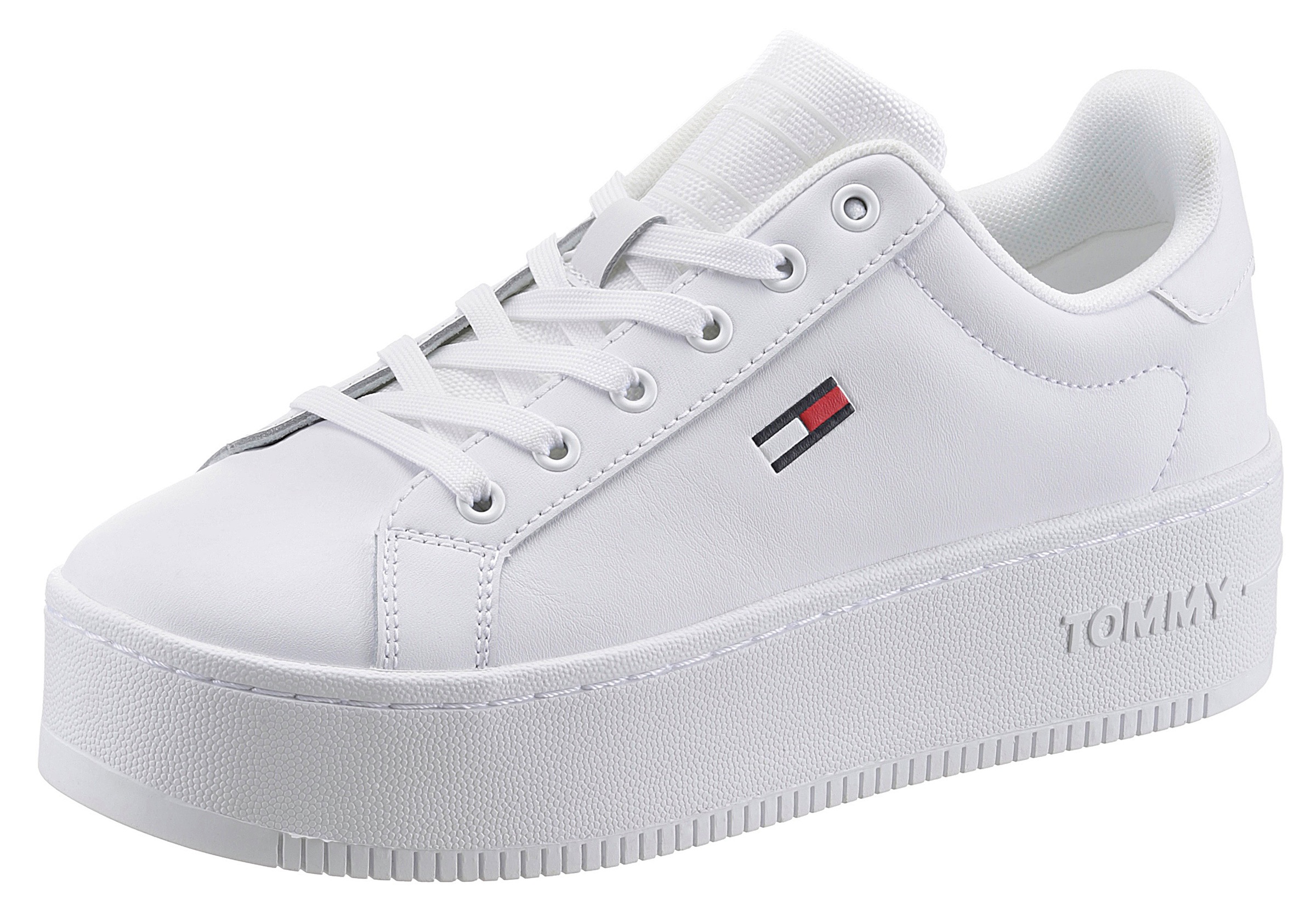 Tommy Jeans Plateausneaker »TOMMY JEANS FLATFORM ESS«, im trendigen monochromen Look kaufen