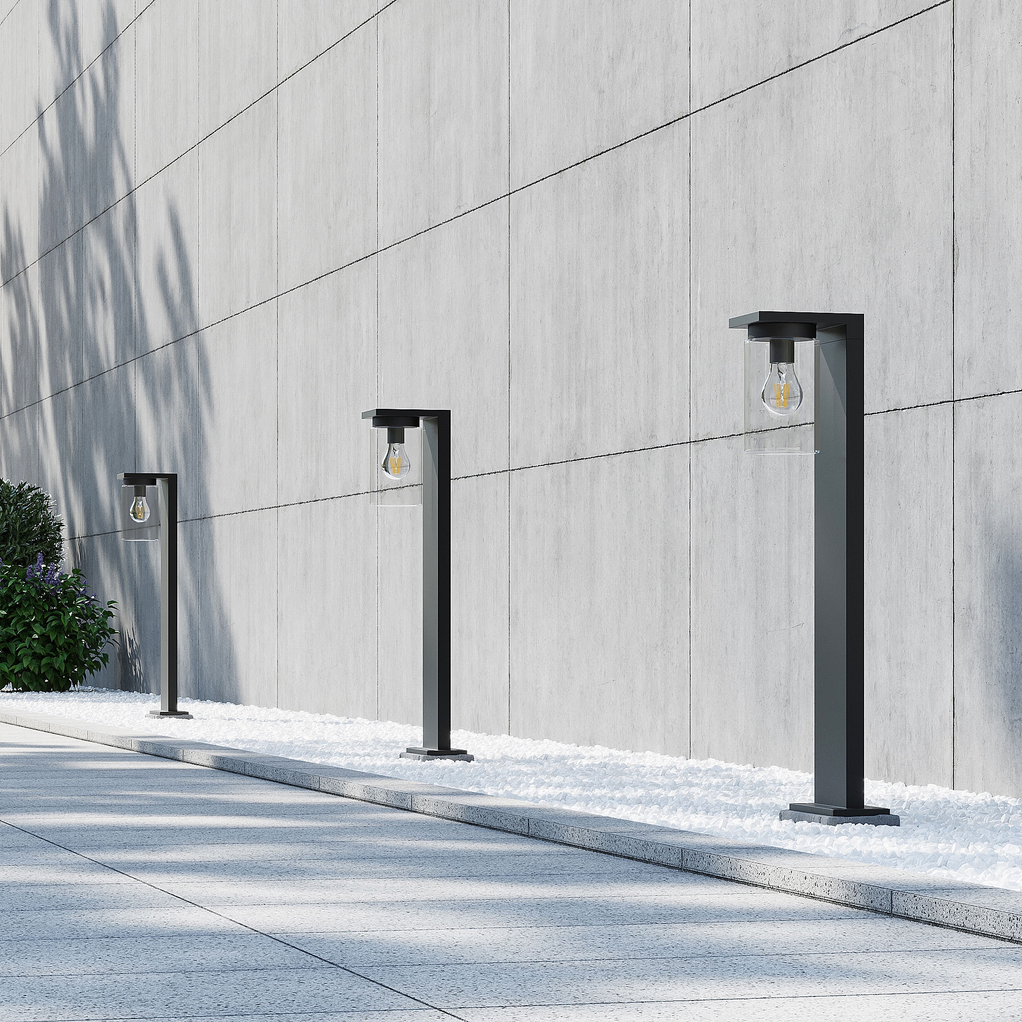 TRIO Leuchten Außen-Stehlampe »ARDILA, Stehleuchte Outdoor Garten Terrasse, exkl 1xE27 max 40W« E27 1 Stk. warmweiß - kaltweiß Garten Stehlampe IP44 mit Dämmerungssensor, Pollerleuchte Höhe 65cm