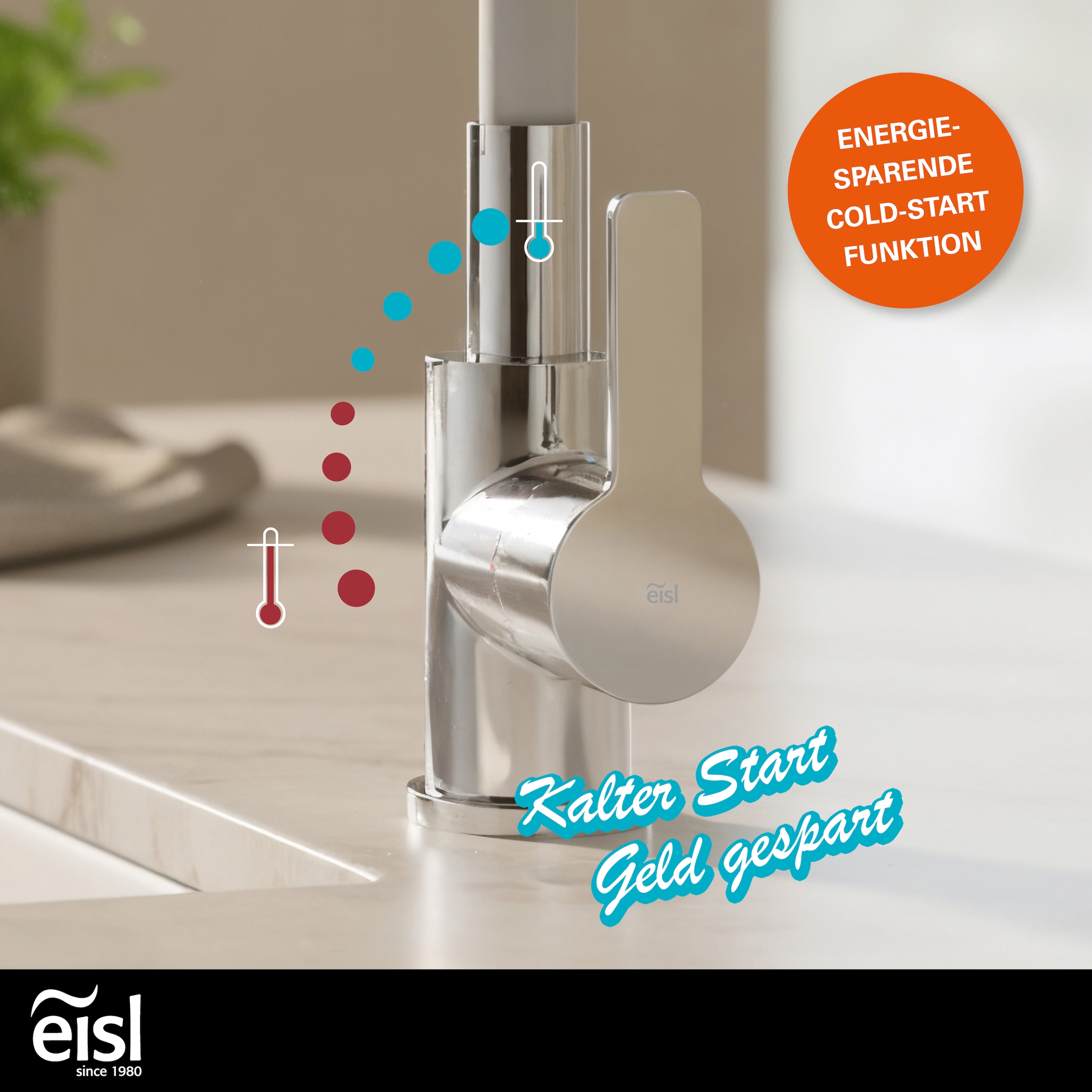 Eisl Spültischarmatur »Flexo« Küchenarmatur, flexibel, Soft-Touch, Eco-Click, Cold-Start, 360°