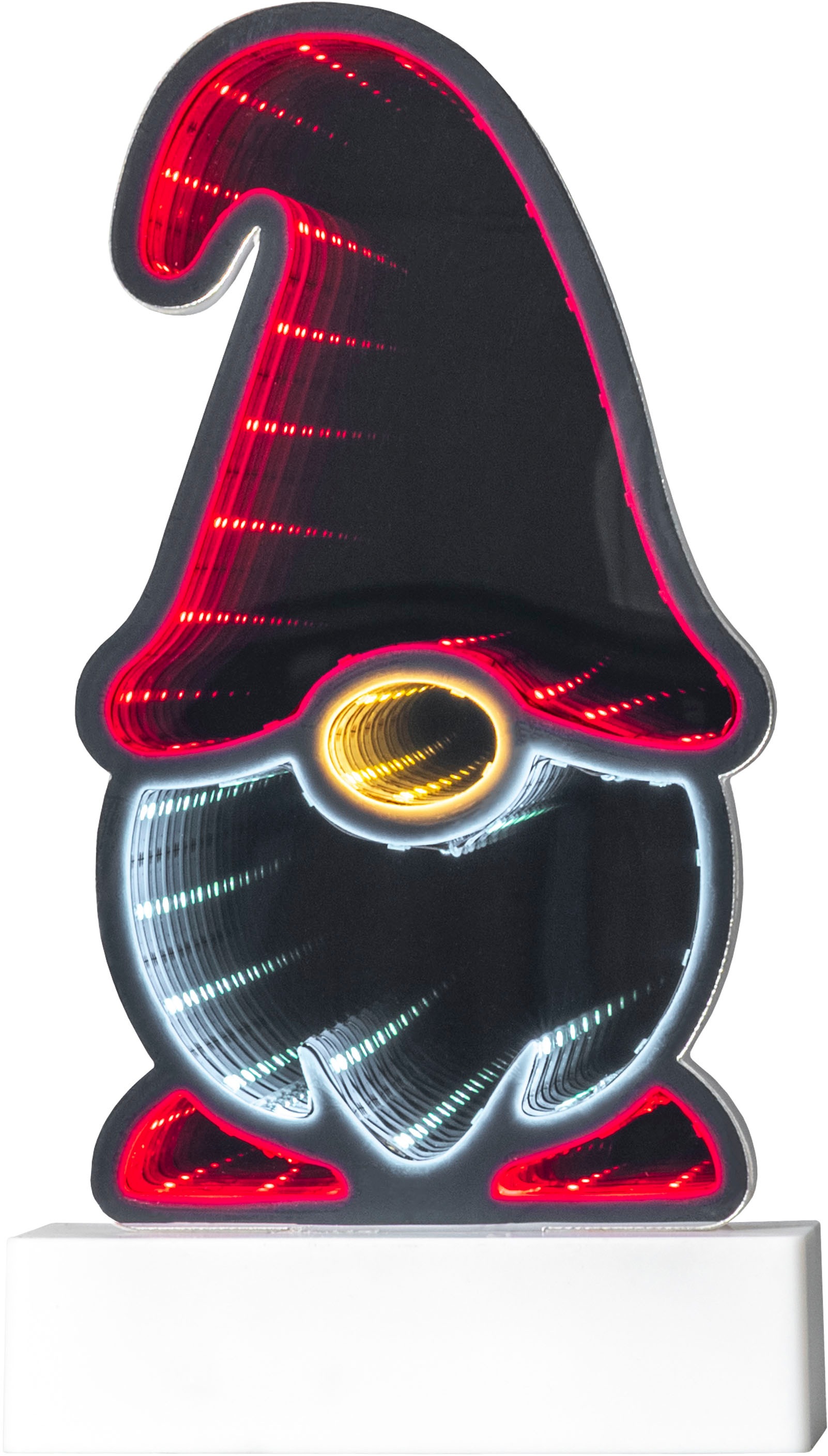 OTTO home LED Dekofigur »LED-Wichtel Evvina« LED-Modul Warmweiß Infinity Effekt, Weihnachtsdeko für Innen, beidseitig beleuchte