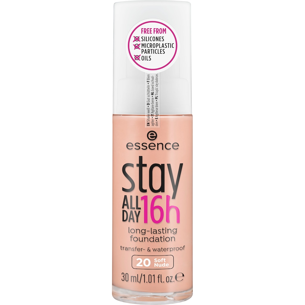 Essence Foundation »stay ALL DAY 16h long-lasting«, (Set, 3 tlg.)