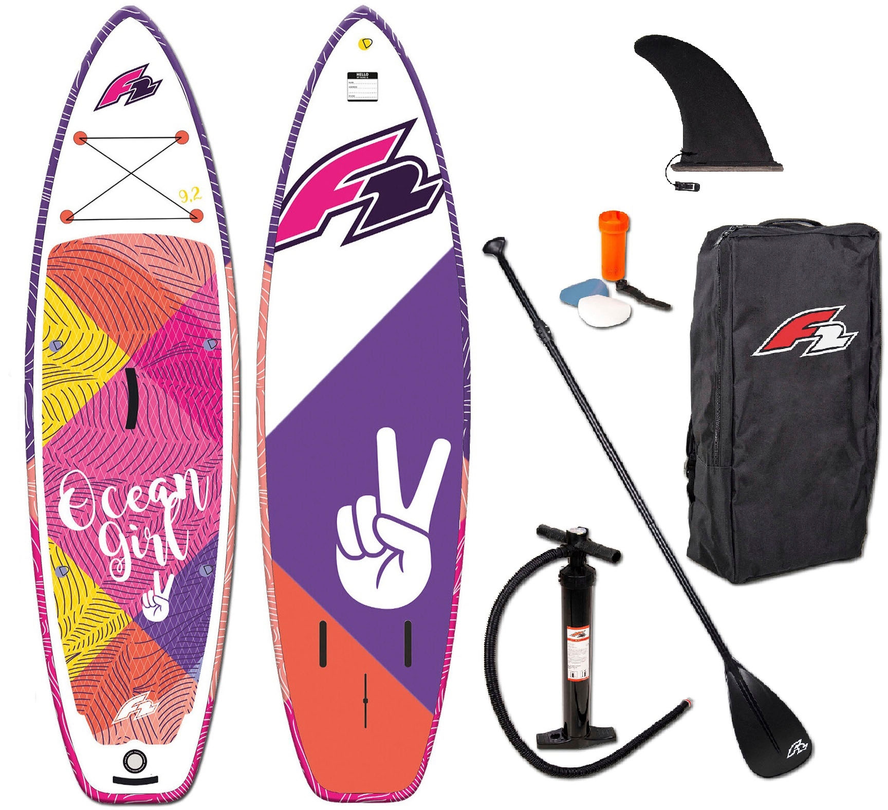 SUP-Board »Ocean Girl Kids pink«, (Packung, 5 tlg.)