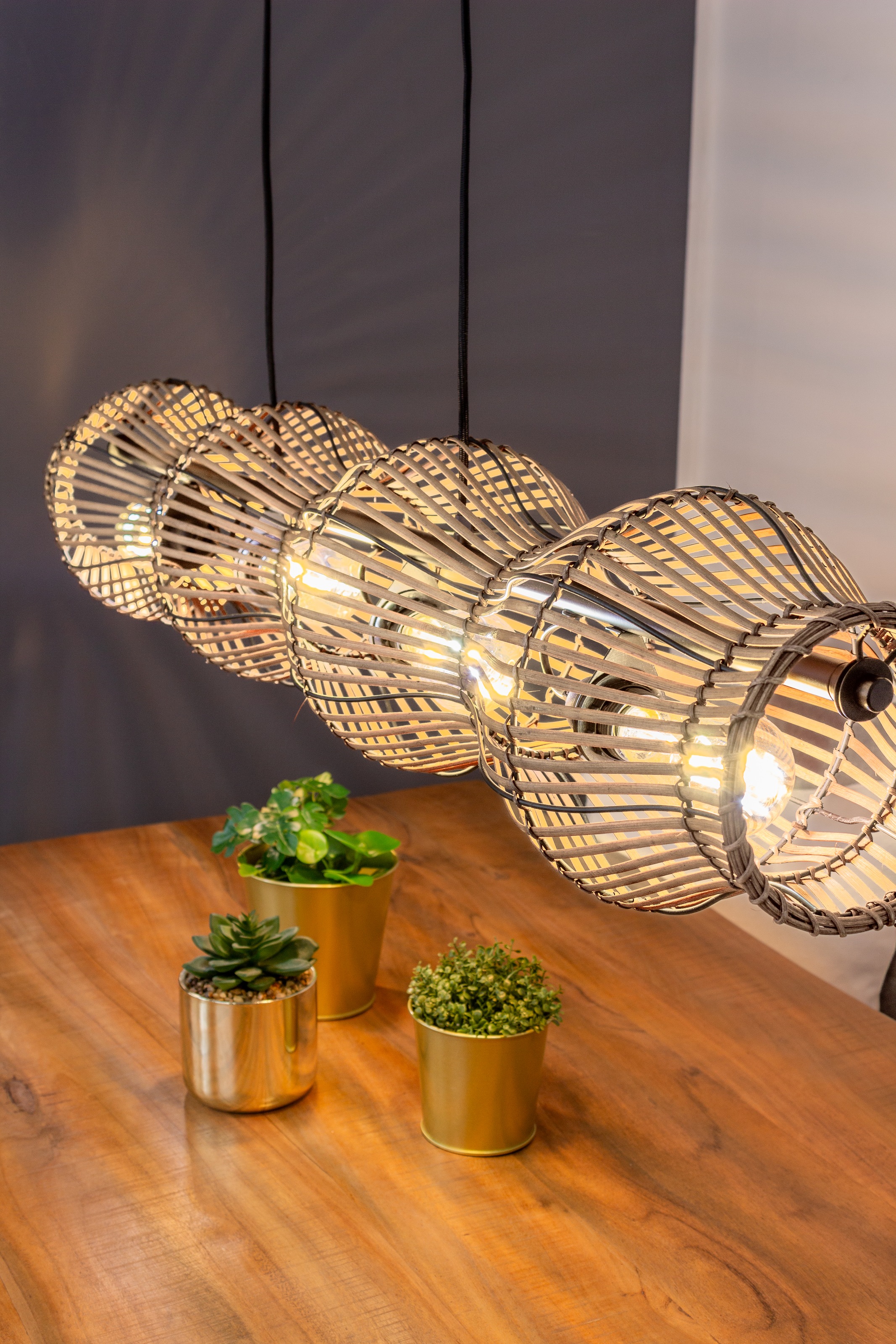 ECO-LIGHT Pendelleuchte »Bamboo«, 4 flammig, Leuchtmittel E27 | ohne Leuchtmittel