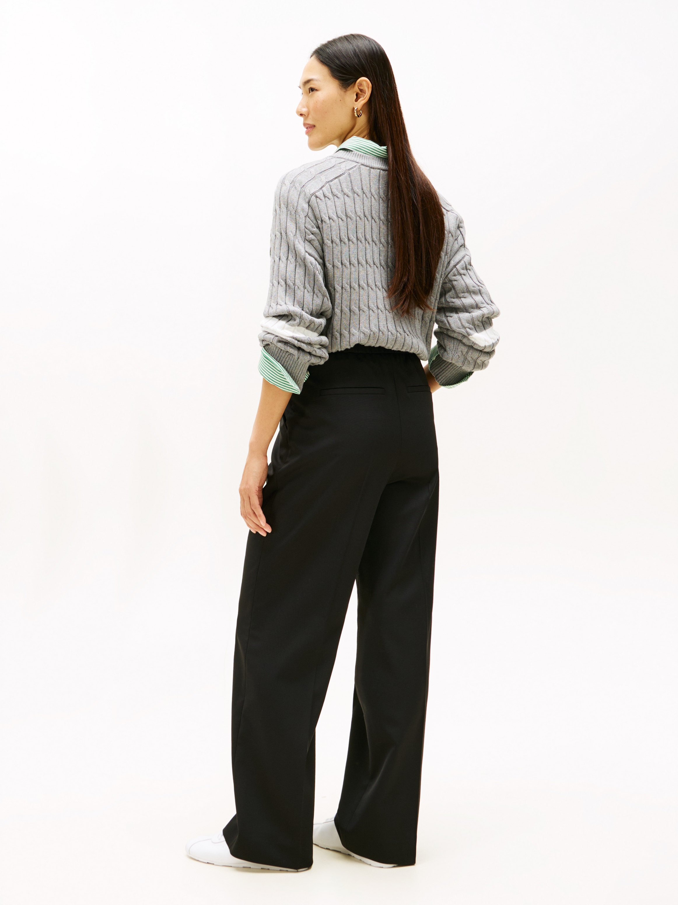Tommy Hilfiger Anzughose »TIMELESS WOOL WIDE LEG PANT«  mit Wolle