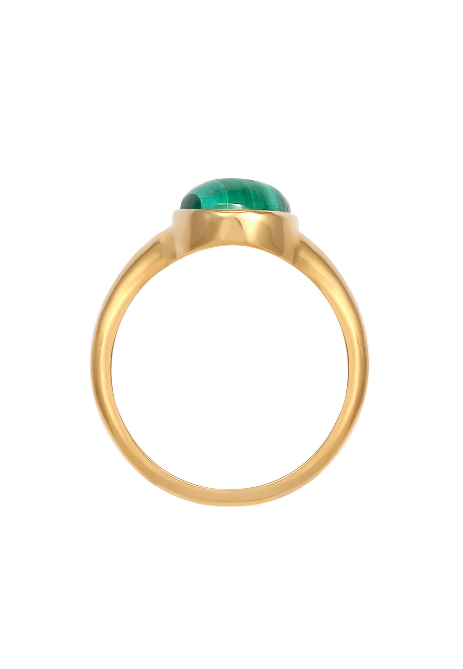 Elli Premium Siegelring »Ring Siegelring Edelstein Malachit Oval 925 Silber«