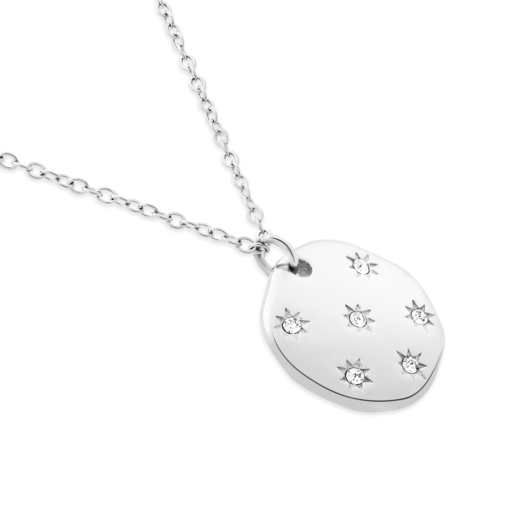 Tamaris Kette mit Anhänger »Schmuck Geschenk Halskette mit Plättchen Anhänger Little Twinkle« mit Zirkonia (synth.)