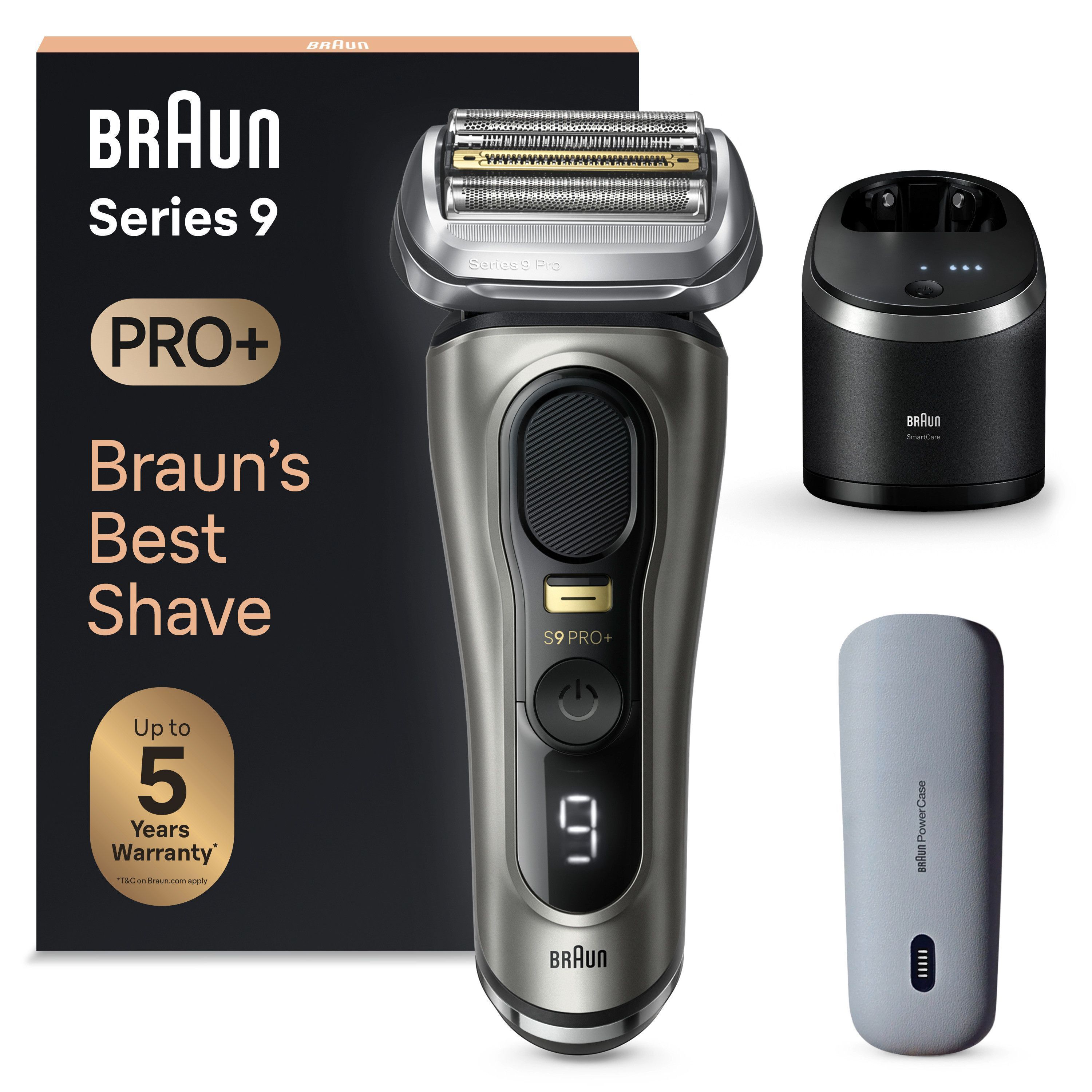 Braun Elektrorasierer »Series 9 Pro+ 9575cc« Reinigungsstation Precision ProTrimmer in grau