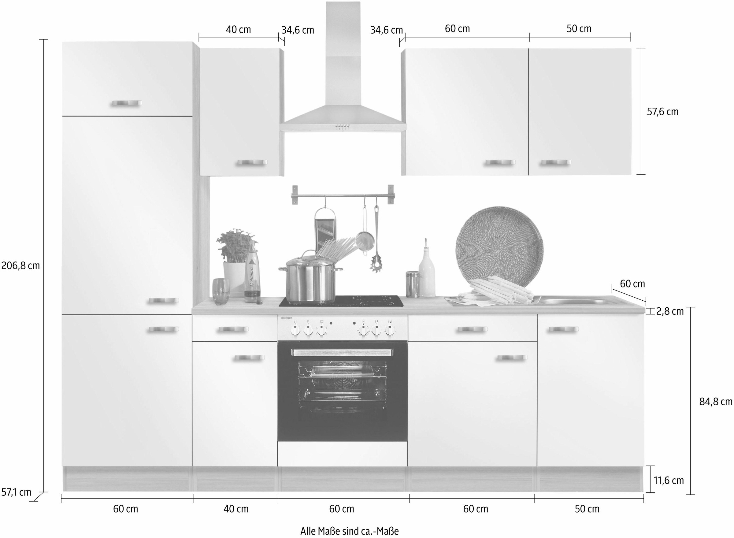 [Super günstiger Sonderpreis!] OPTIFIT Küchenzeile bei E-Geräten, 270 cm »Faro«, mit OTTO Breite bestellen