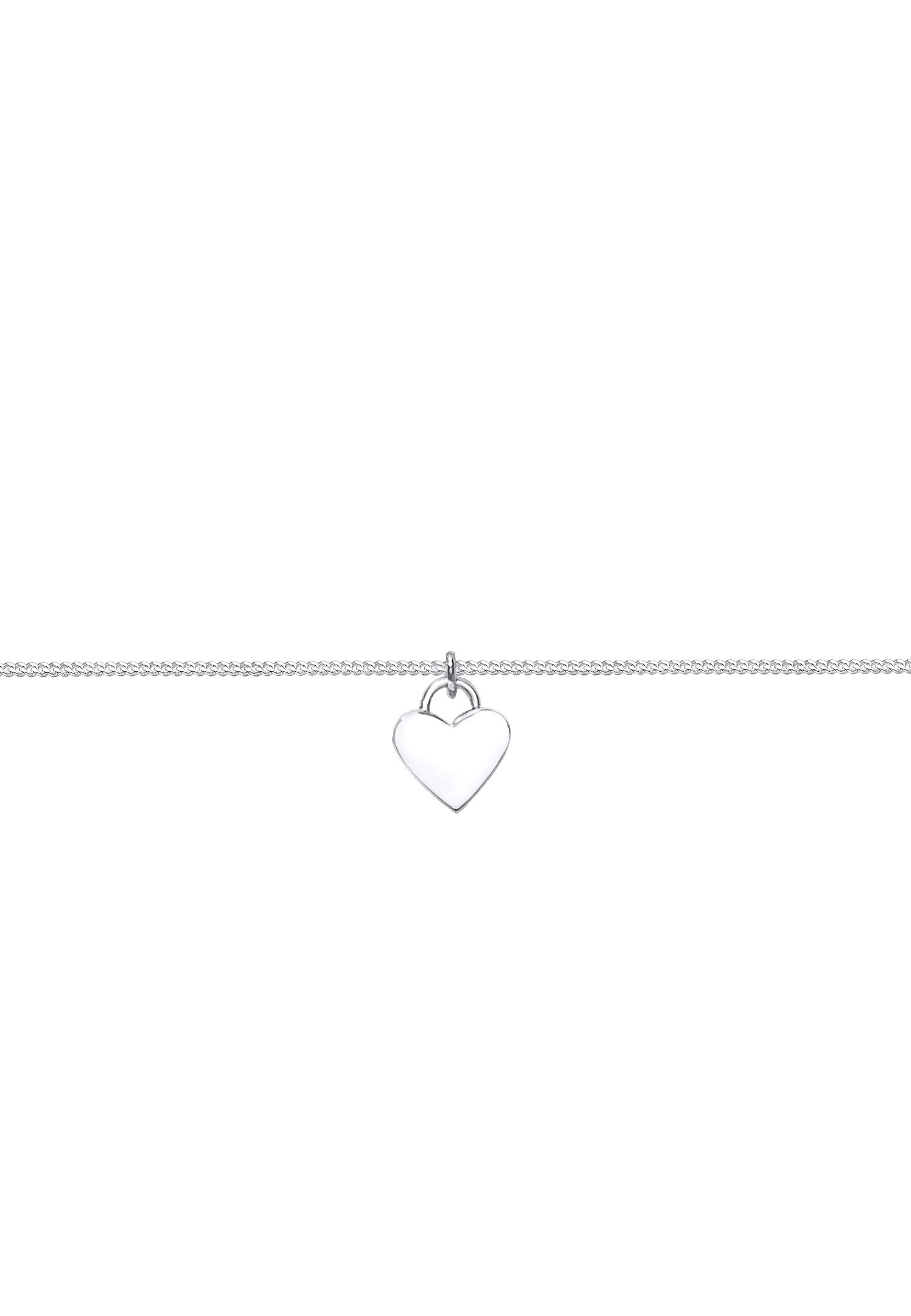 Elli Choker »Halskette Choker Herz Emaille schwarz 925 Silber«