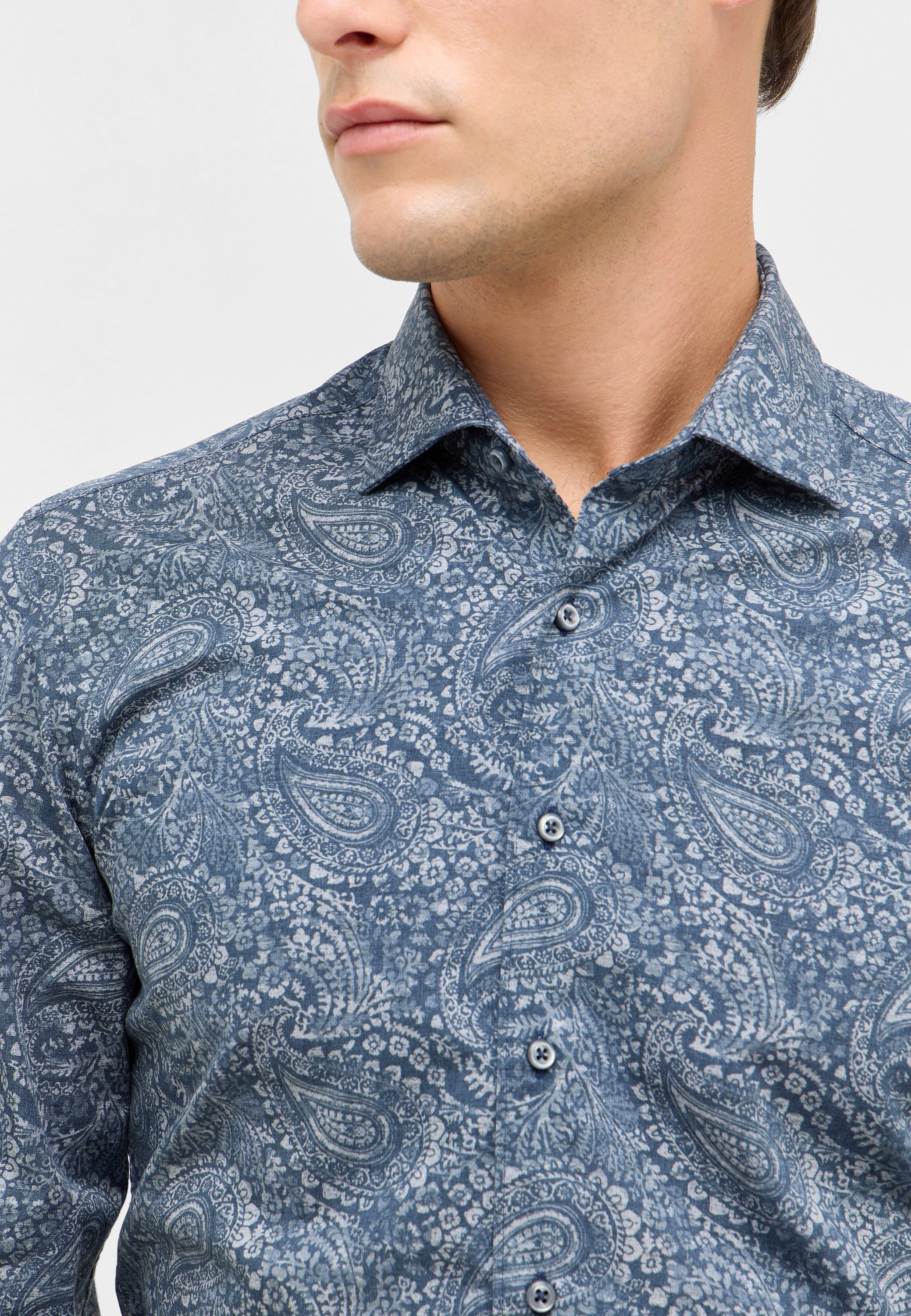 Eterna Langarmhemd »SLIM FIT« EASY IRON (bügelleicht)