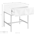 Leonique Beistelltisch »Minfi«, Schublade mit 3D-Front, auch als Nachttisch geeignet, Breite 50 cm