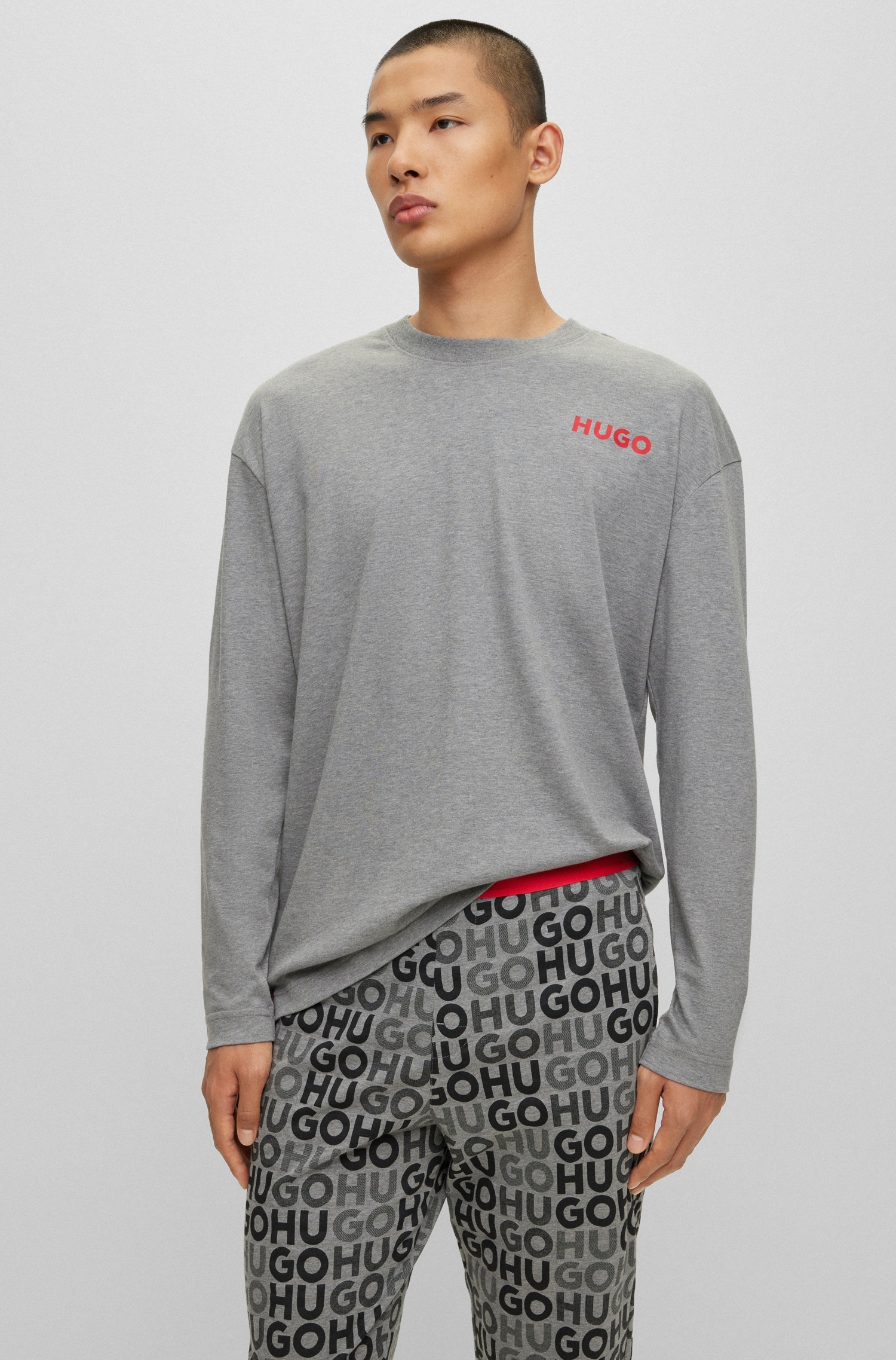 HUGO Schlafanzug OTTO mit »Monogram Set«, online bei Long Markenlabel kaufen