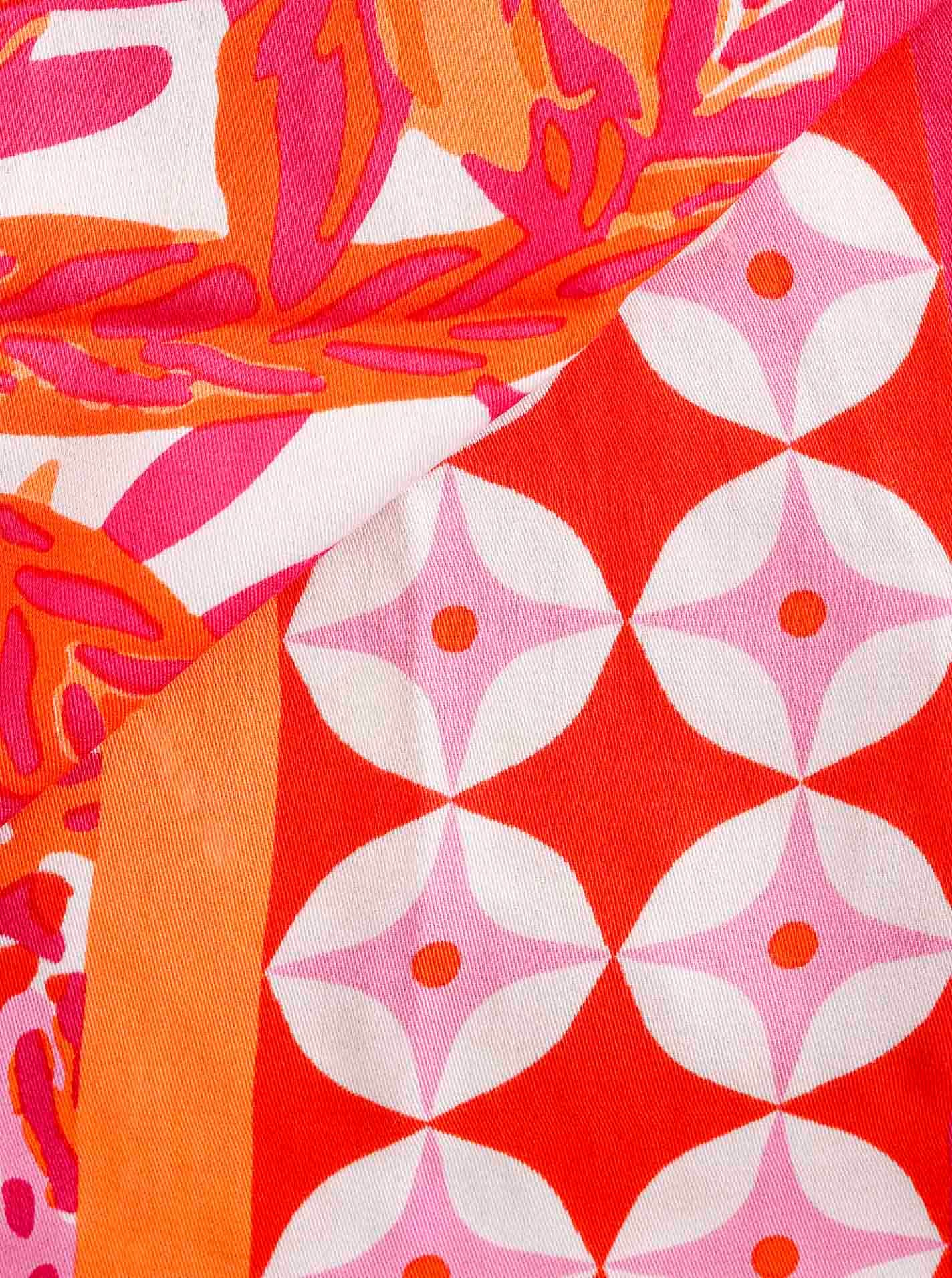 Zwillingsherz Modetuch »"Hawaii Blume"« mit Tasseln und farbenfrohem Blumenmuster