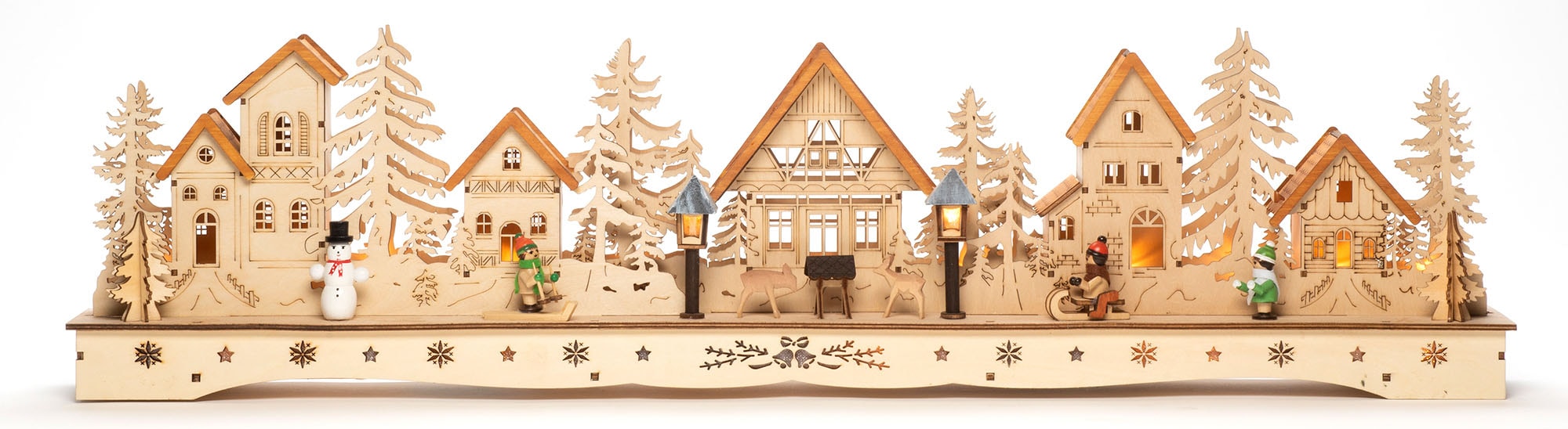KONSTSMIDE Weihnachtsdorf »Weihnachtsdeko«, LED Holzsilhouette, Dorf,  wählbare Energiefunktion bestellen im OTTO Online Shop