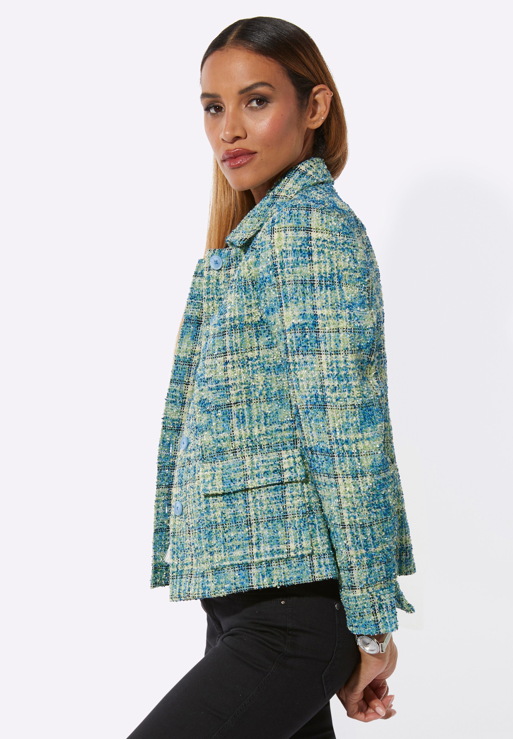creation L Blusenblazer »Bouclé-Blazer Bouclé-Blazer«