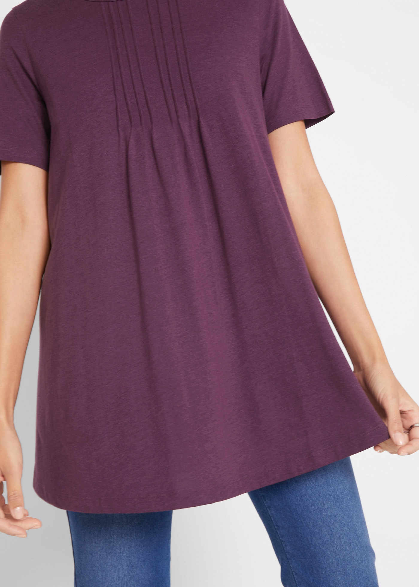 bonprix T-Shirt »T-Shirt in A-Linien-Form, kurzarm« T-Shirt in A-Linien-Form, kurzarm