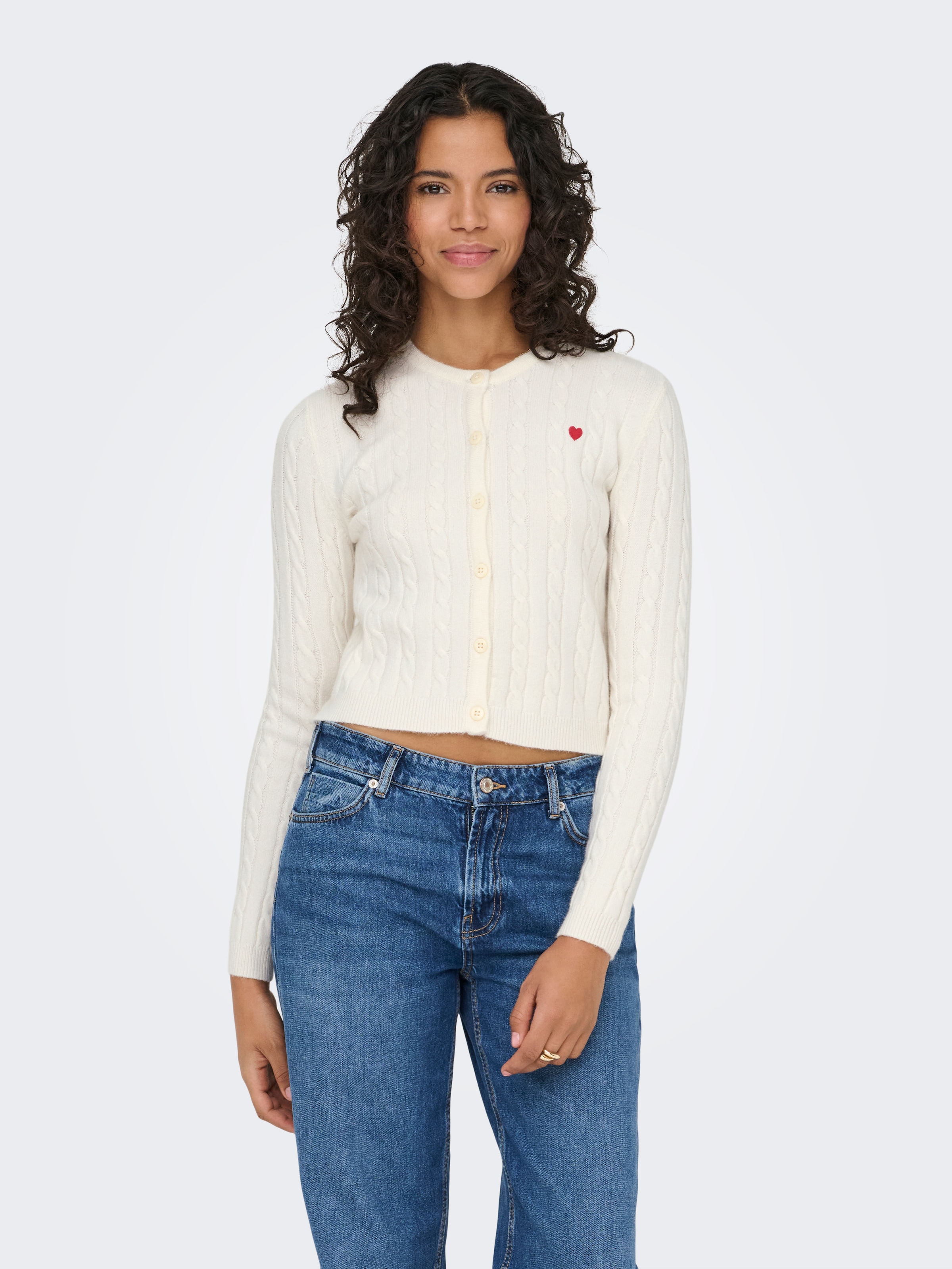 ONLY Strickjacke »ONLKATIA LS CABLE BUTTON CARDIGAN CC KNT«