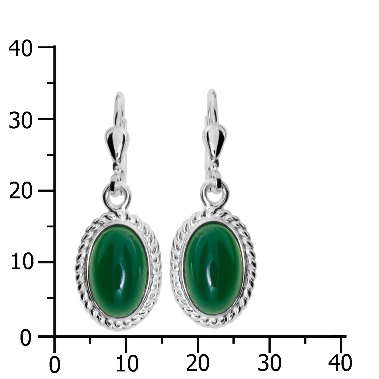 OSTSEE-SCHMUCK Paar Ohrhänger »- Julie - Silber 925/000 - Grünachat«