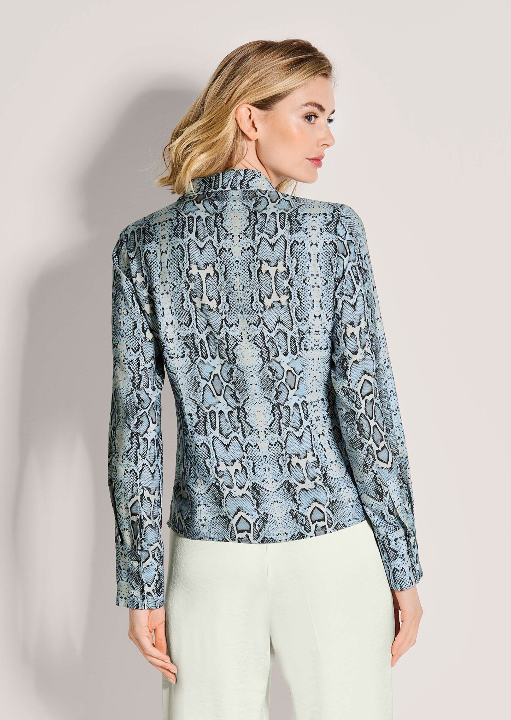 MADELEINE Langarmbluse »Hemdbluse Viskosebluse mit Animal-Print« Snake-Print