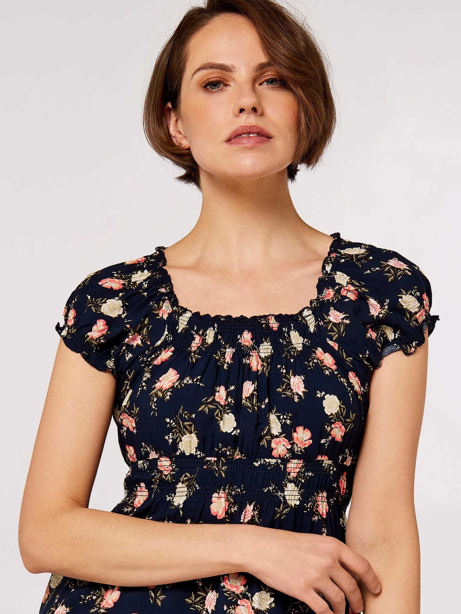 Apricot Midikleid »Midikleid« mit Smokdetails