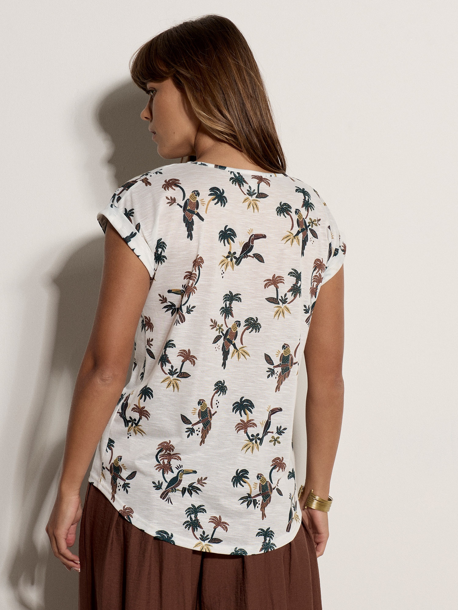 Apricot Shirttop »Top« Gemustert