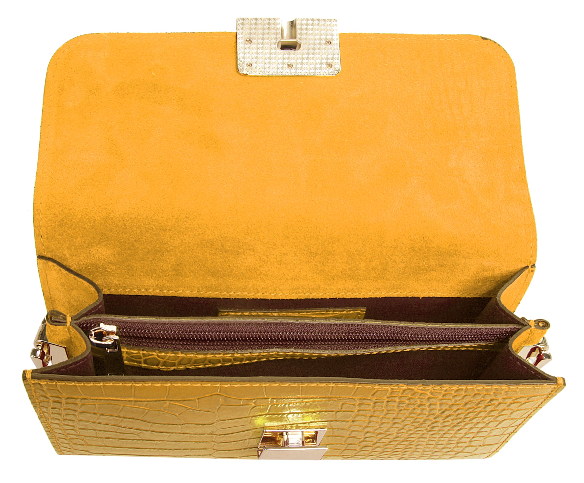 Cluty Abendtasche, echt Leder, Made in Italy