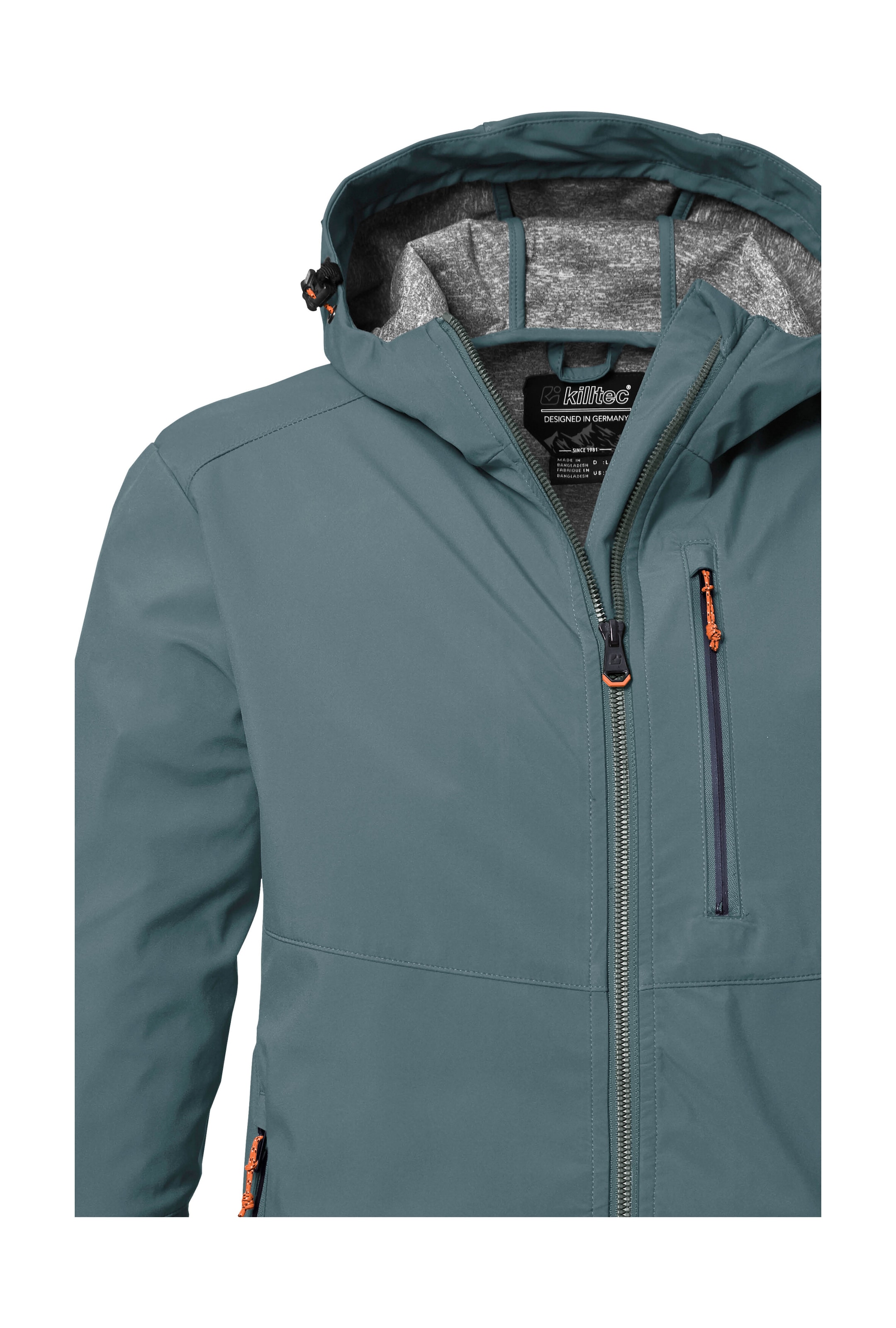 Killtec Softshelljacke »KOS 259 MN SFTSHLL JCKT« Wasserabweisende Softshelljacke mit verstellbarer Kapuze