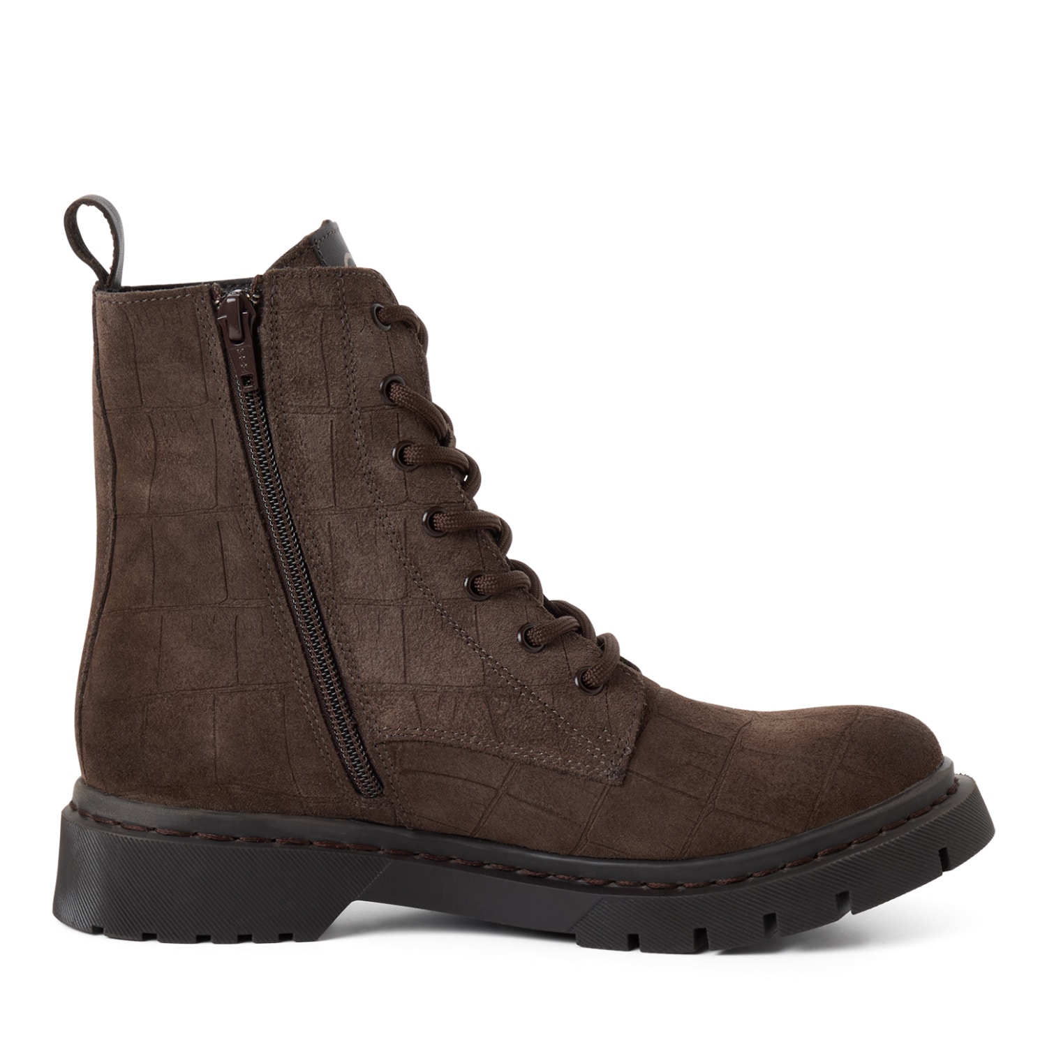 Tamaris Schnürboots  Schnürstiefelette, Chunky Boots mit logobedruckter Anziehlasche