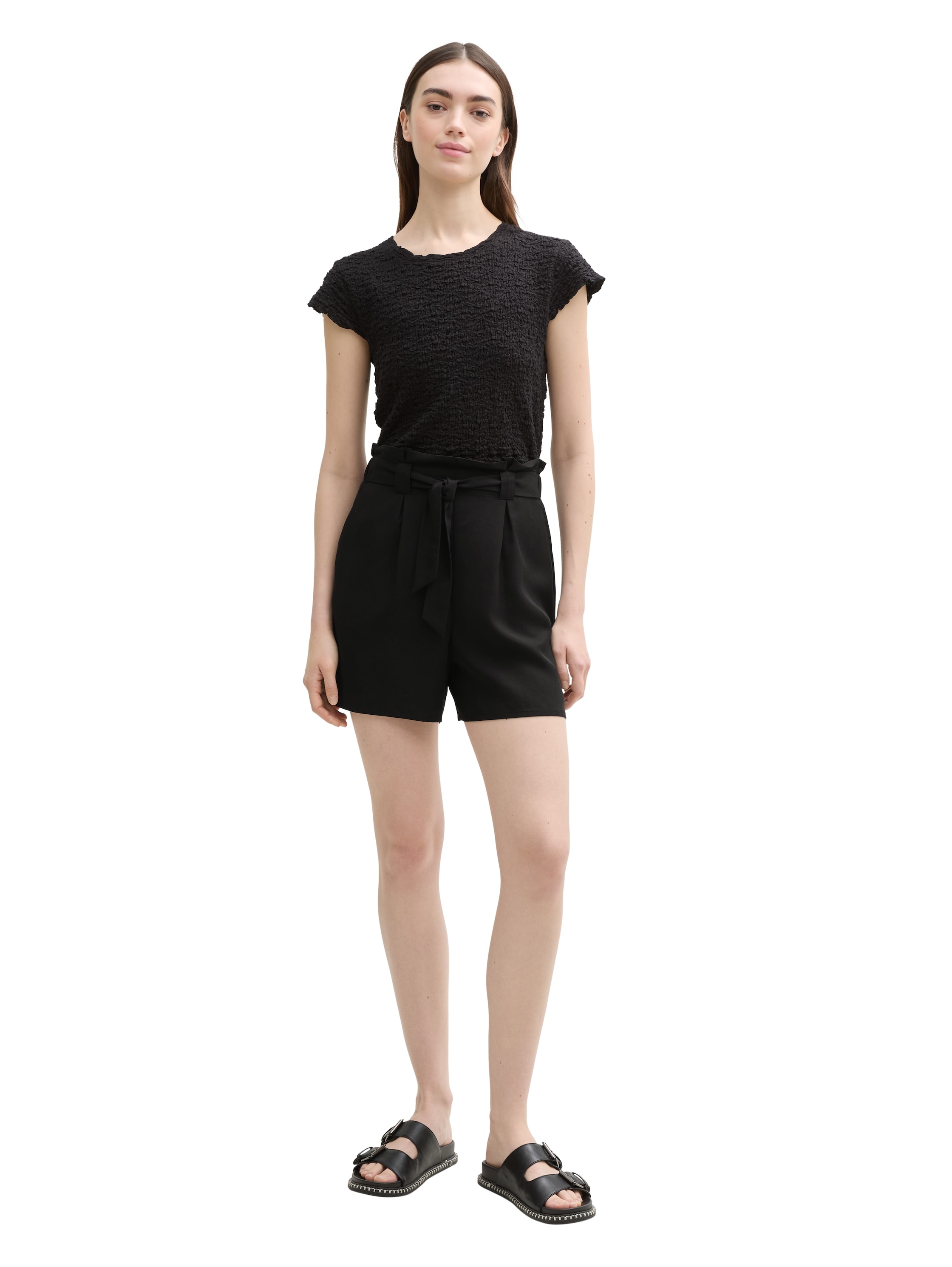 TOM TAILOR Denim Shorts, mit Bindeband