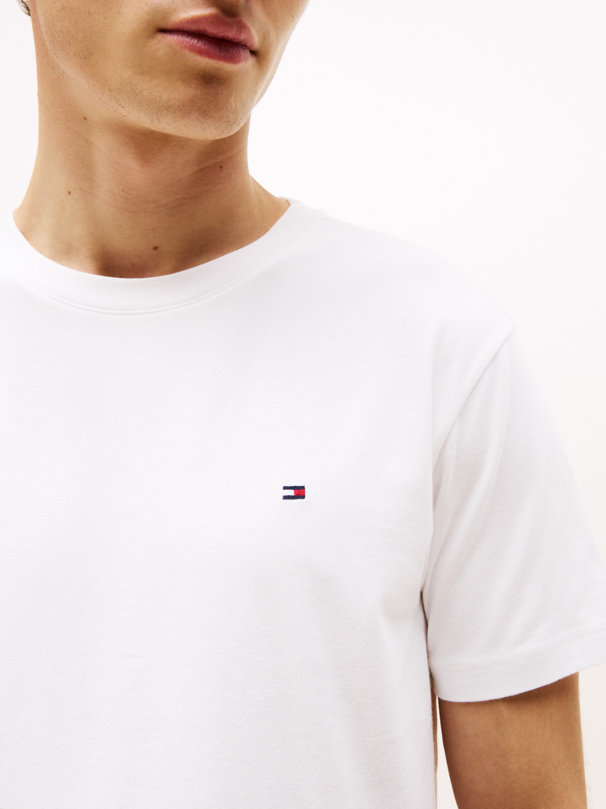 Tommy Hilfiger Underwear Pyjama »CN SS SHORT JERSEY SET«, (Set, 2 tlg., 2er), mit Logostickereien