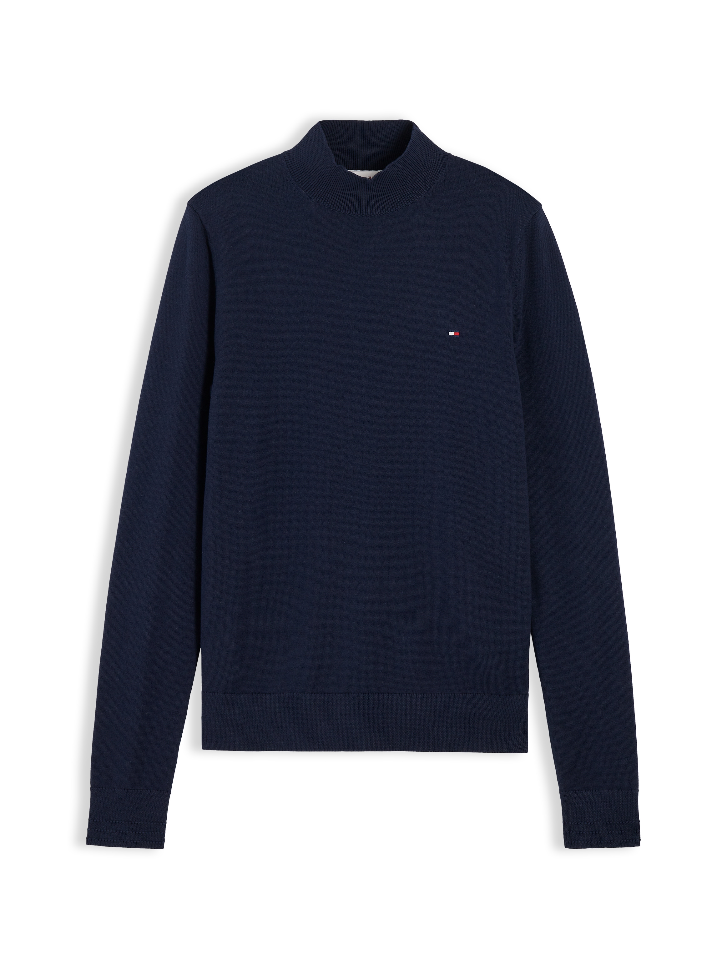 Tommy Hilfiger Strickpullover »COTTON JERSEY SLIM MK-NK SWT« Baumwollmischung, slim fit