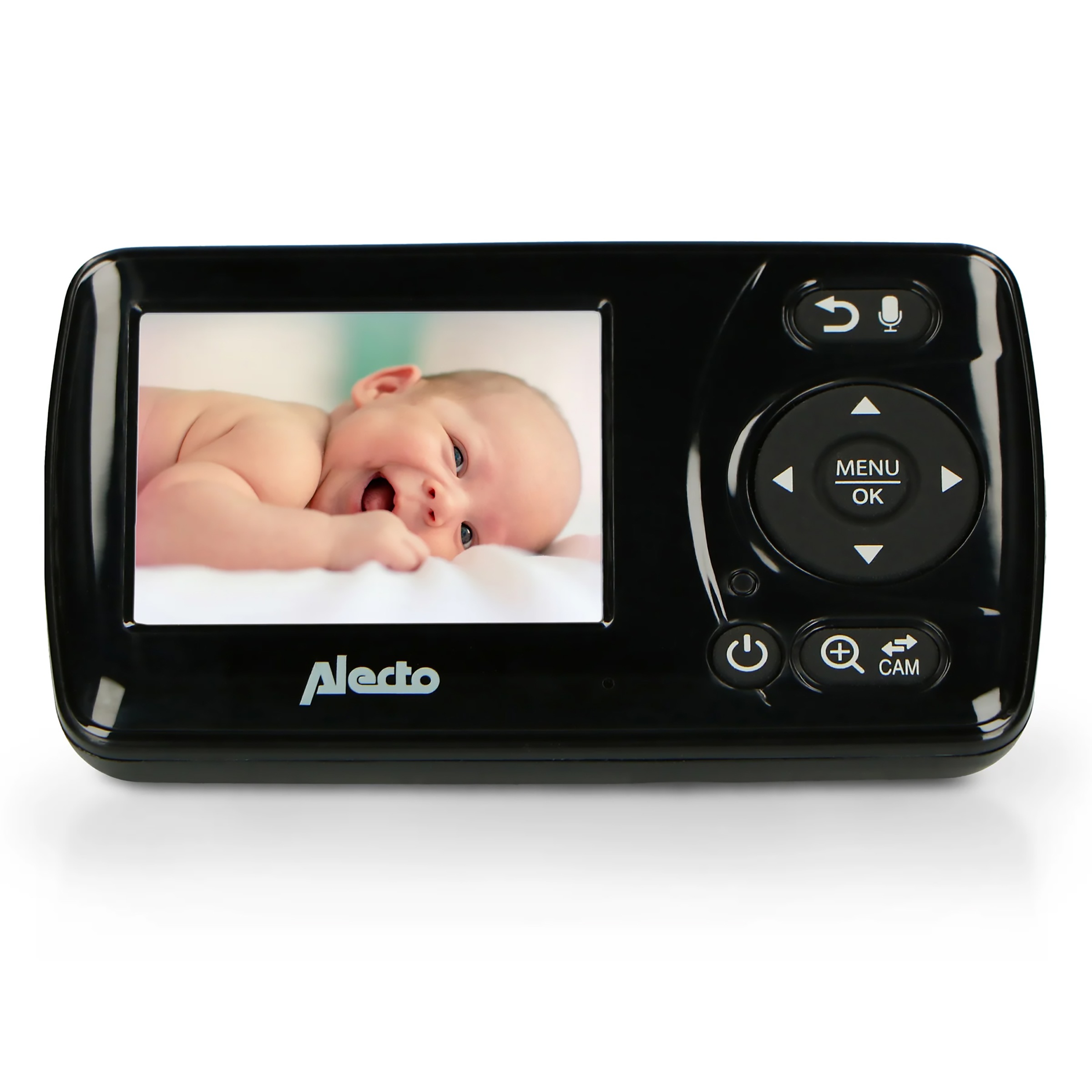 Alecto Video-Babyphone »DVM71 black«, (2 tlg.), 2.4" Farbdisplay, Schlaflieder und Temperaturanzeige