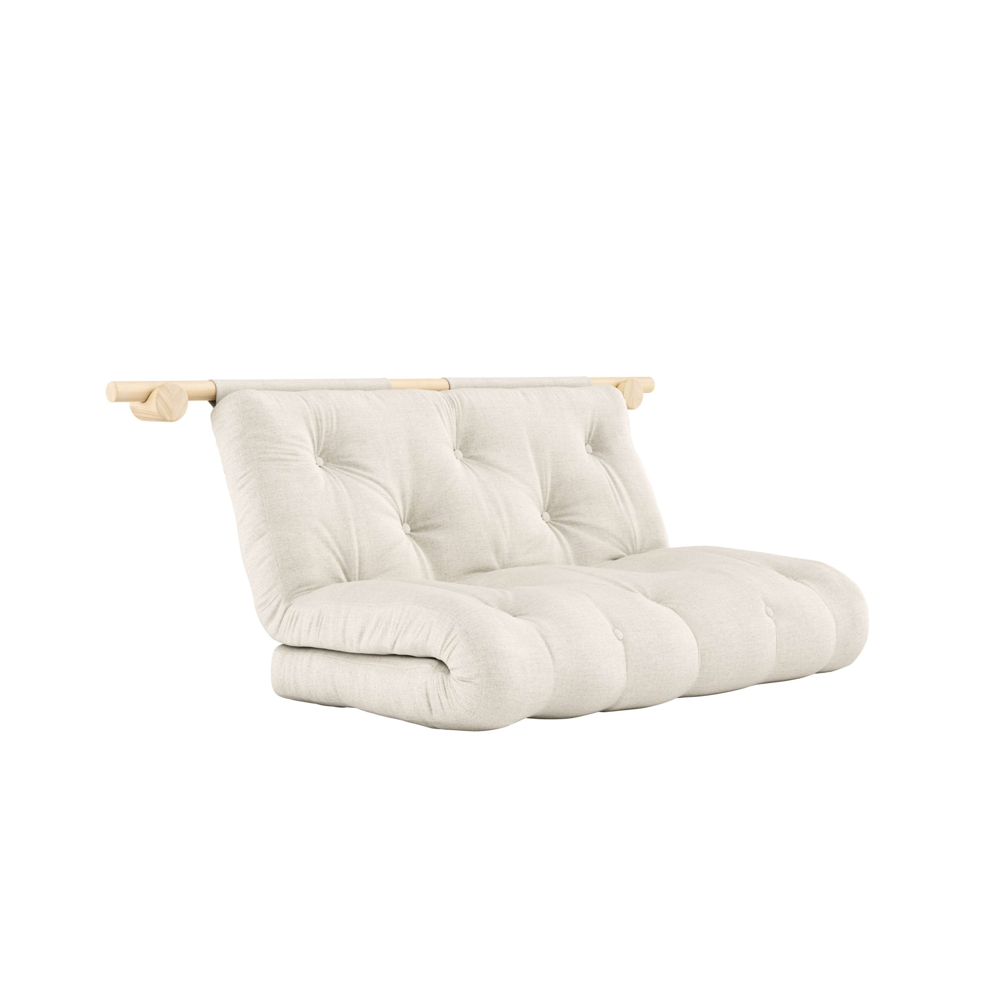 Karup Design Schlafsofa »Hooked Schlafsessel, Sitz- und Schlafplatz, Wandmontiert, platzsparend«, Futonmatratze inkl. Halterungsset aus FSC®-zertifiziertem Massivholz