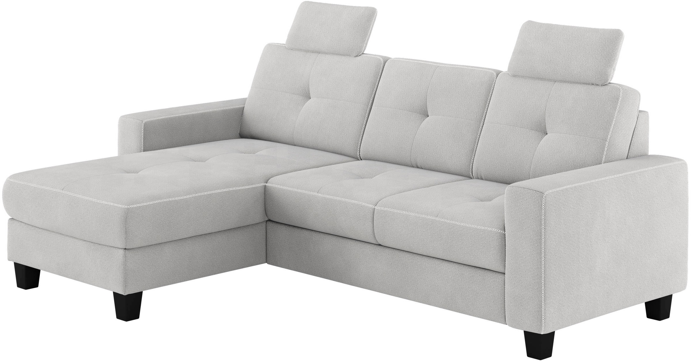 Places of Style Ecksofa »Varese«, wahlweise mit Bettfunktion und Bettkasten