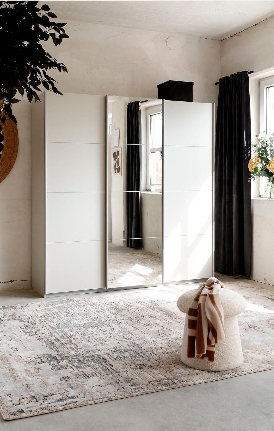 OTTO home Schwebetürenschrank »Kleiderschrank Schrank Schlafzimmerschrank Garderobe AGORDO« Breiten 203/271/315/360 cm in drei Griff-Farben - NEU: Farbe SCHWARZ,  Top Innenausstattung, in 4 Breiten und 2 Höhen MADE IN GERMANY