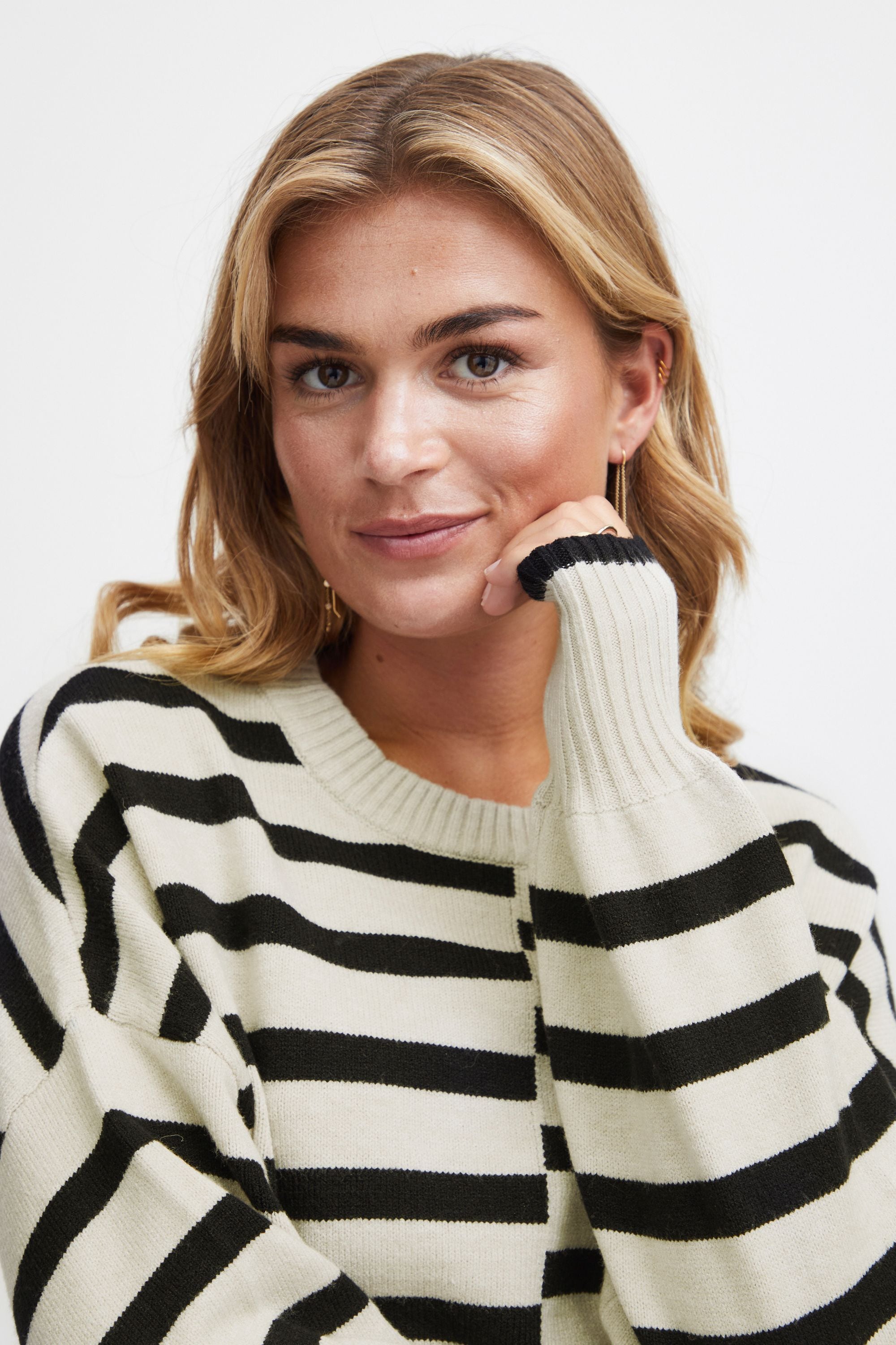 fransa Strickfleece-Pullover »Strickpullover FRBitte«