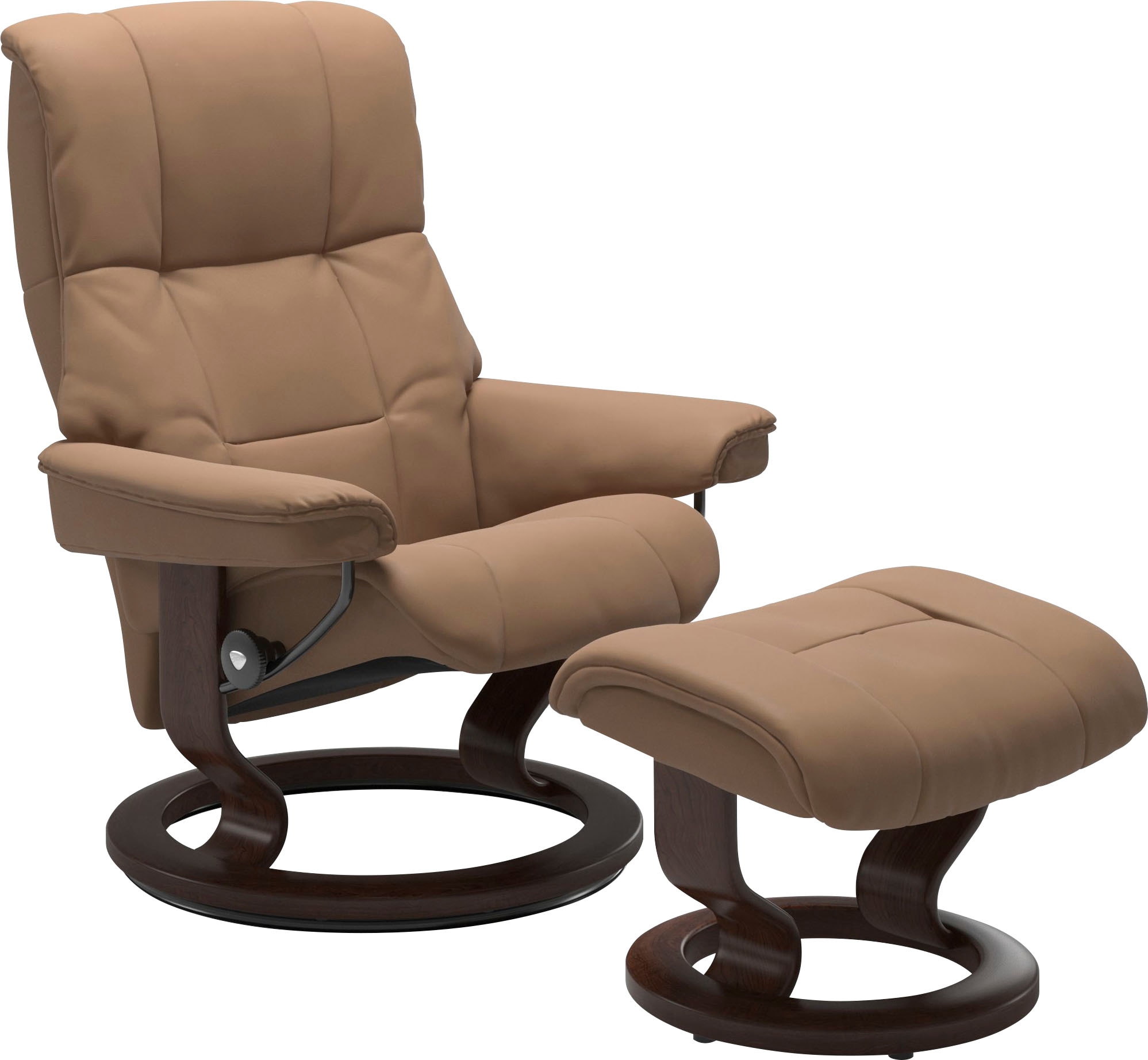 Stressless® Relaxsessel »Mayfair«, (Set, Relaxsessel mit Hocker), mit Classic Base, Gestell Braun