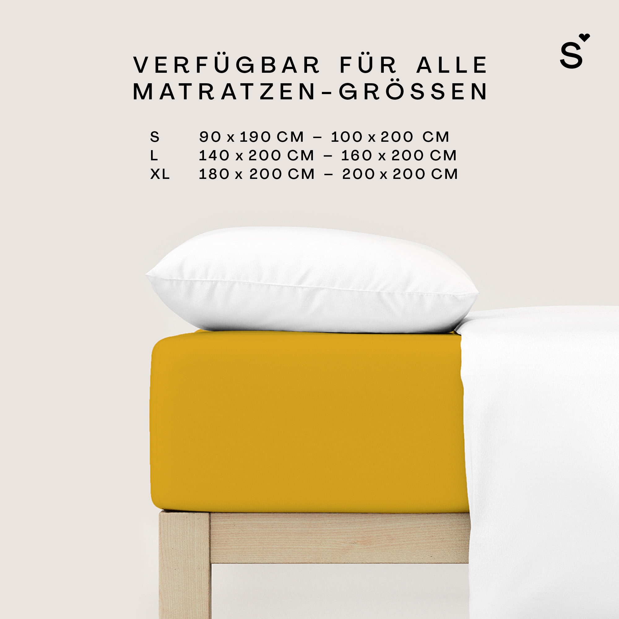 Schlafgut Spannbettlaken »Basic Cotton Bettlaken, 160 g/m², 100% Baumwolle, Spannbetttuch« Spannbettlaken bis 20 cm Matratzenhöhe, bügelfrei und pflegeleicht