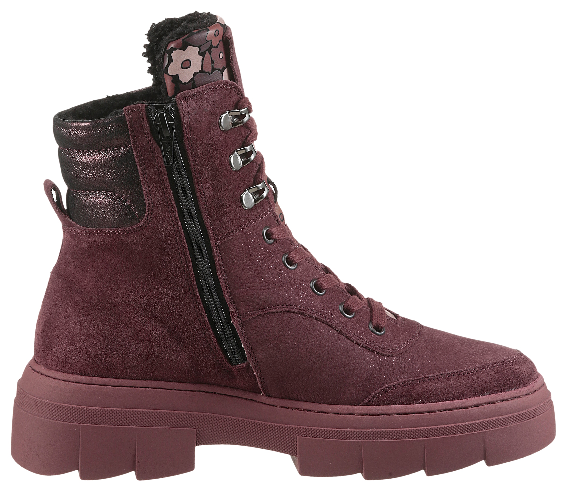 Waldläufer Schnürboots »H-SAIGA«  Schnürstiefelette, Plateauboots in Komfortweite H (= sehr weit)