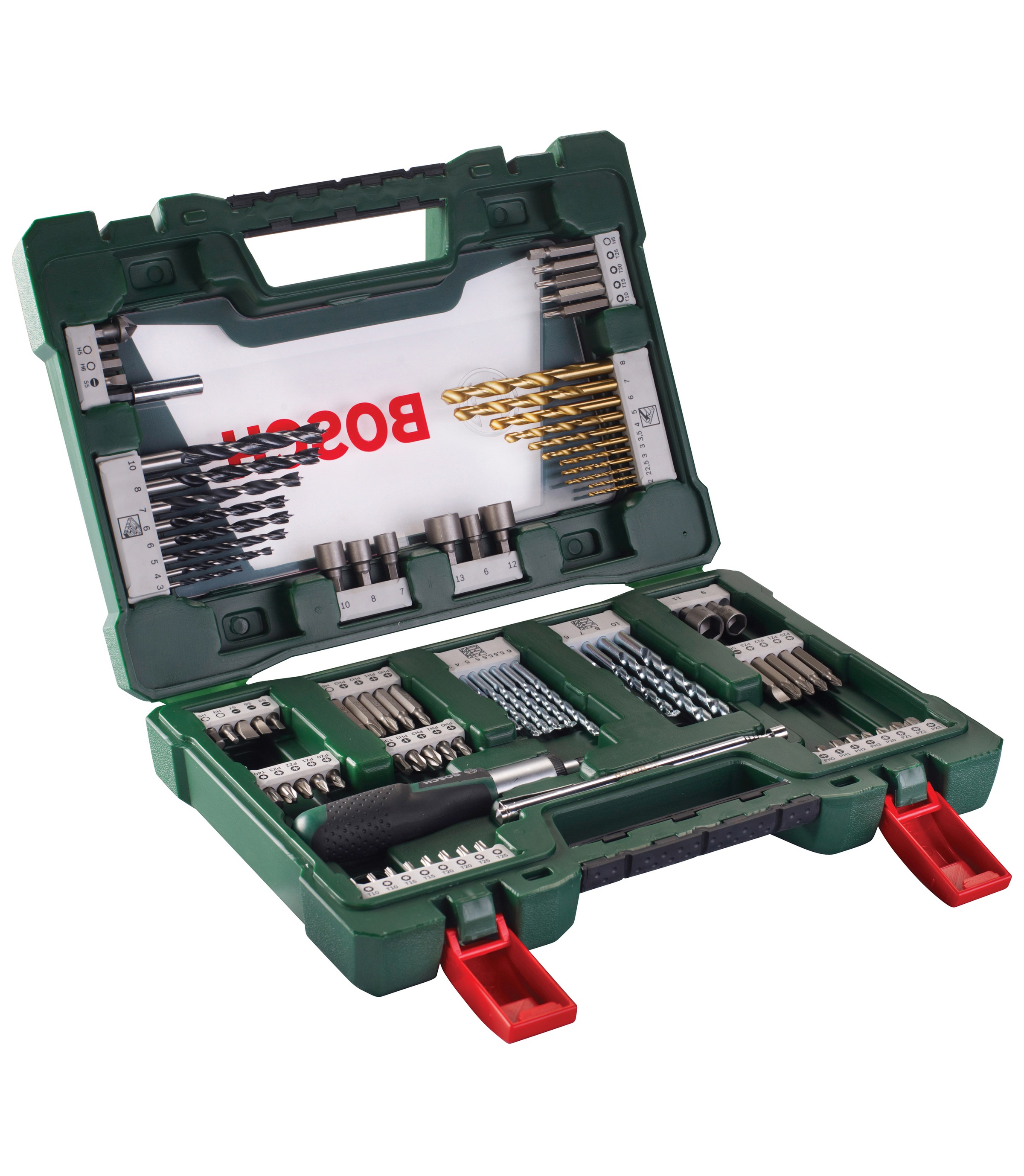 BOSCH Bohrer- und Bitset »V-Line«, (91 St.)