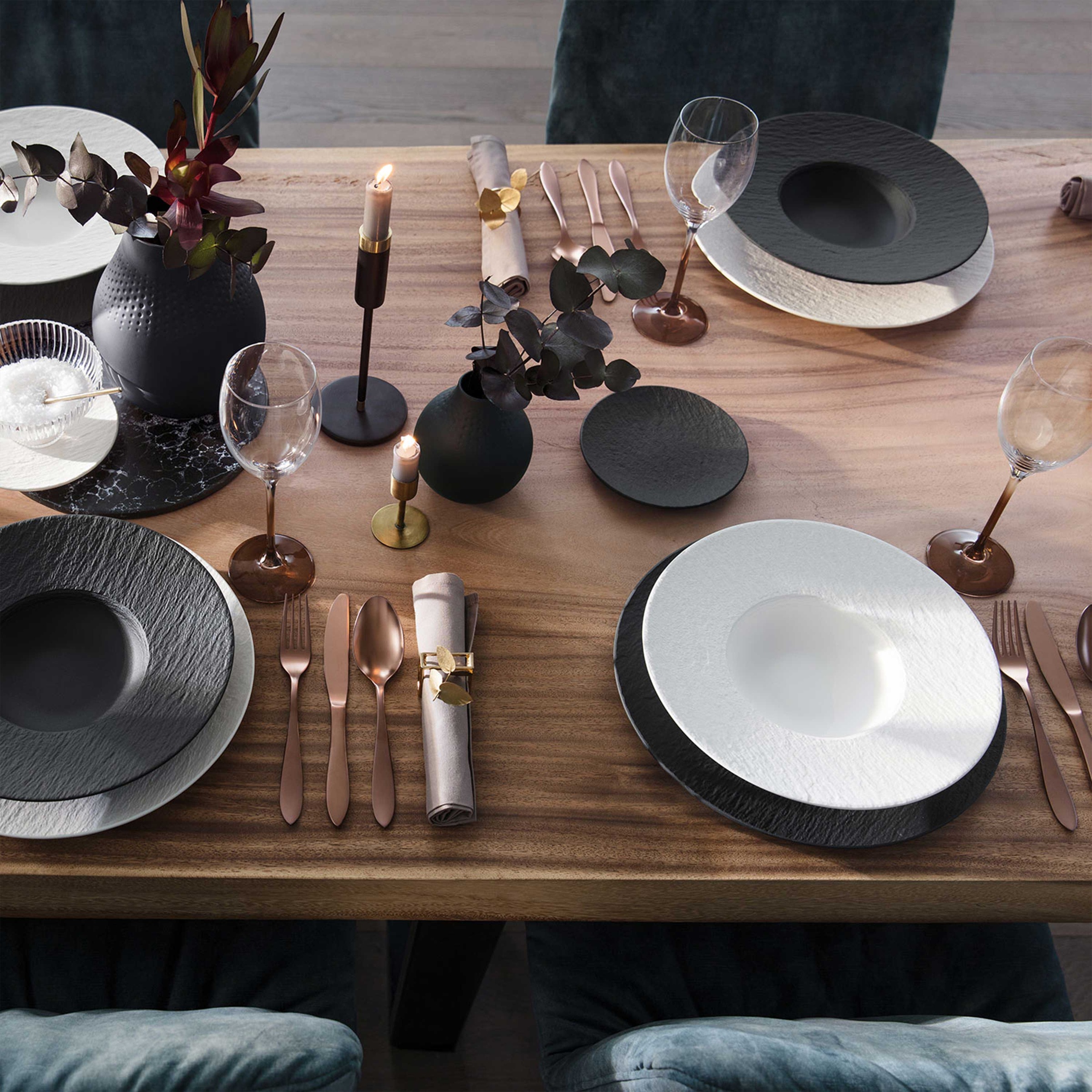 Villeroy & Boch Teller-Set »Manufacture Rock Tellerset« Premium Porzellan