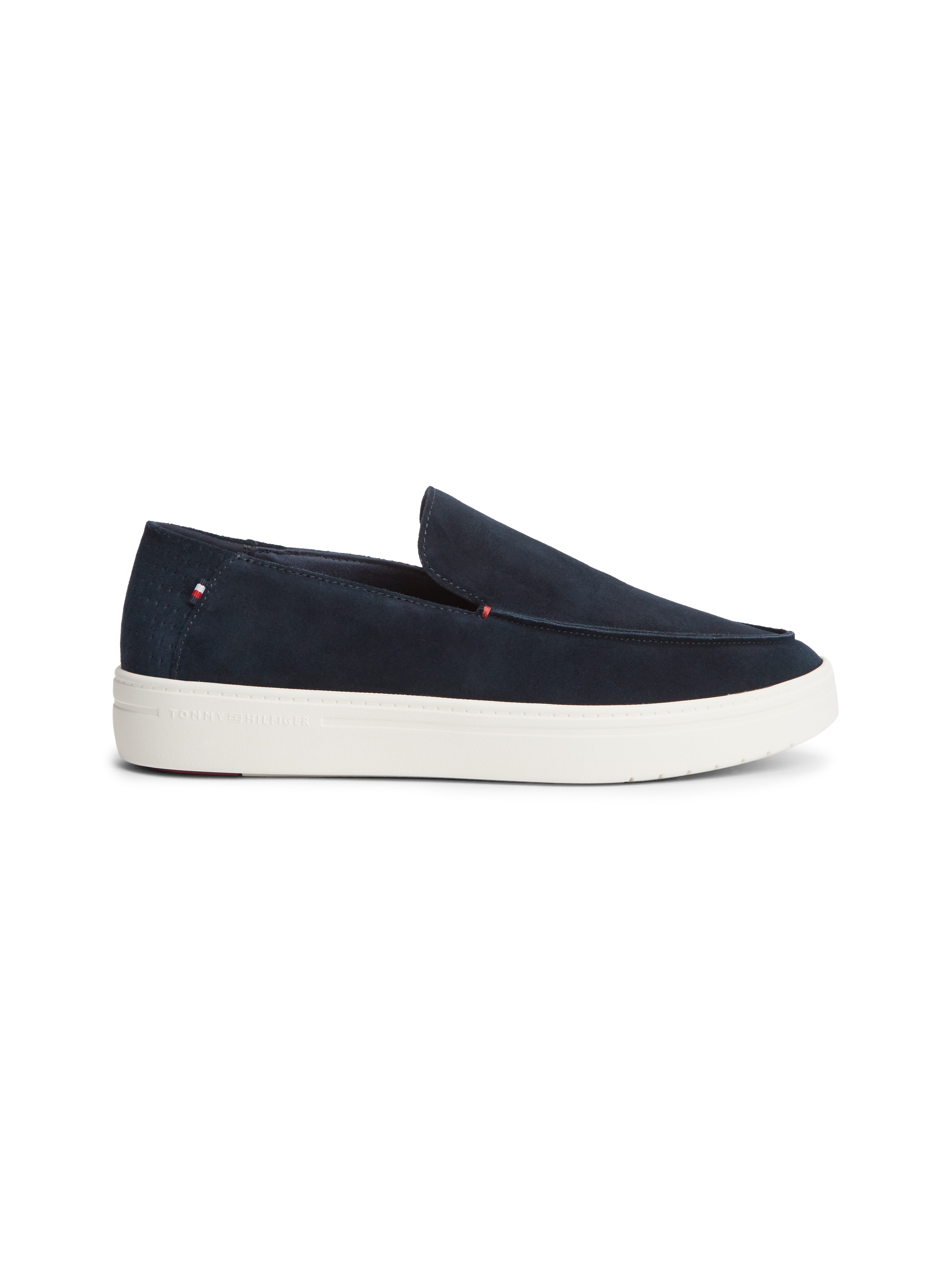 Tommy Hilfiger Slipper »MODERN LIGHT SUEDE LOAFER«  Schlupfschuh, Flat mit typischer Mokassinnaht