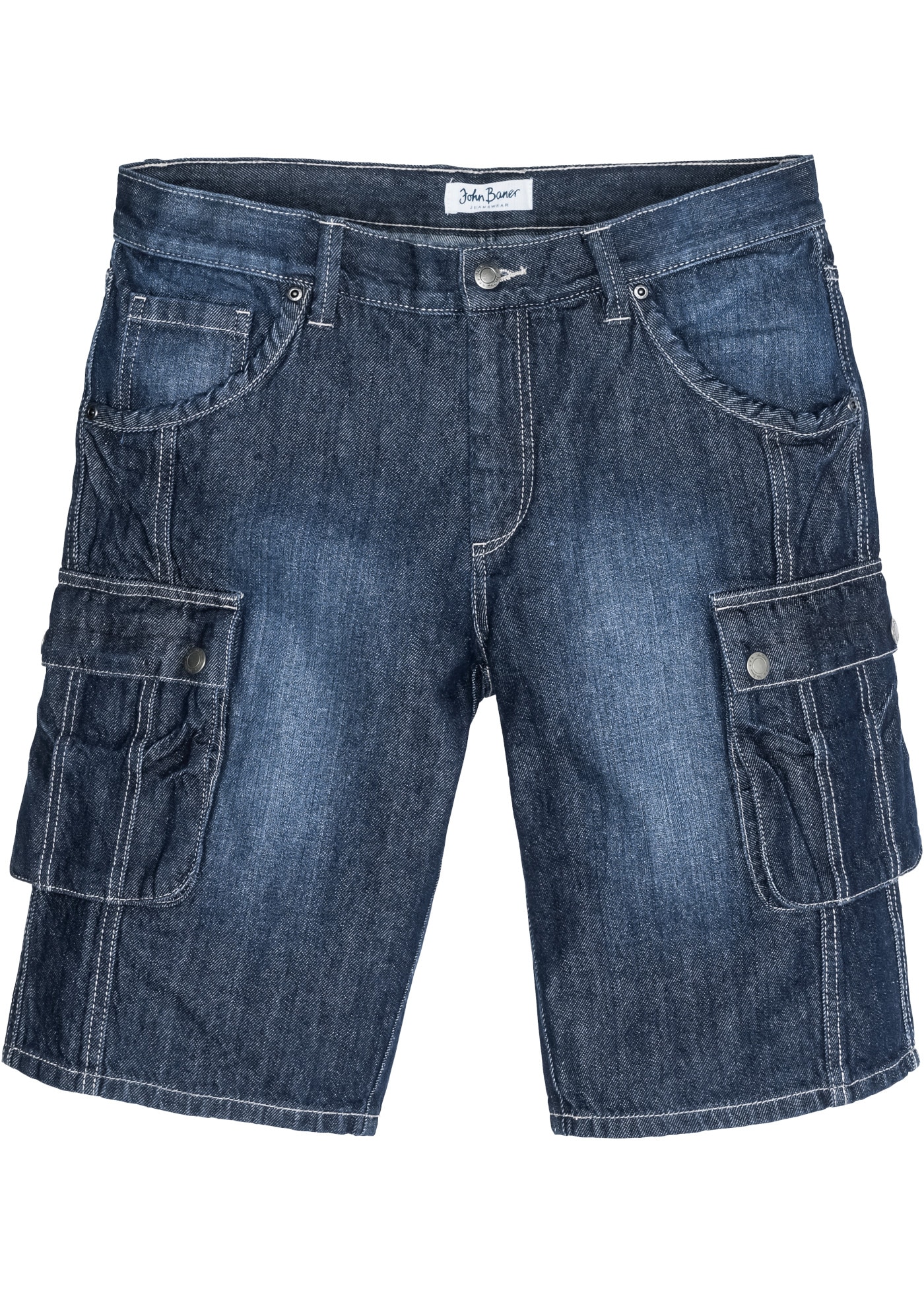 bonprix Bermudas  mit Used-Effekt, regular fit, aus Baumwolle