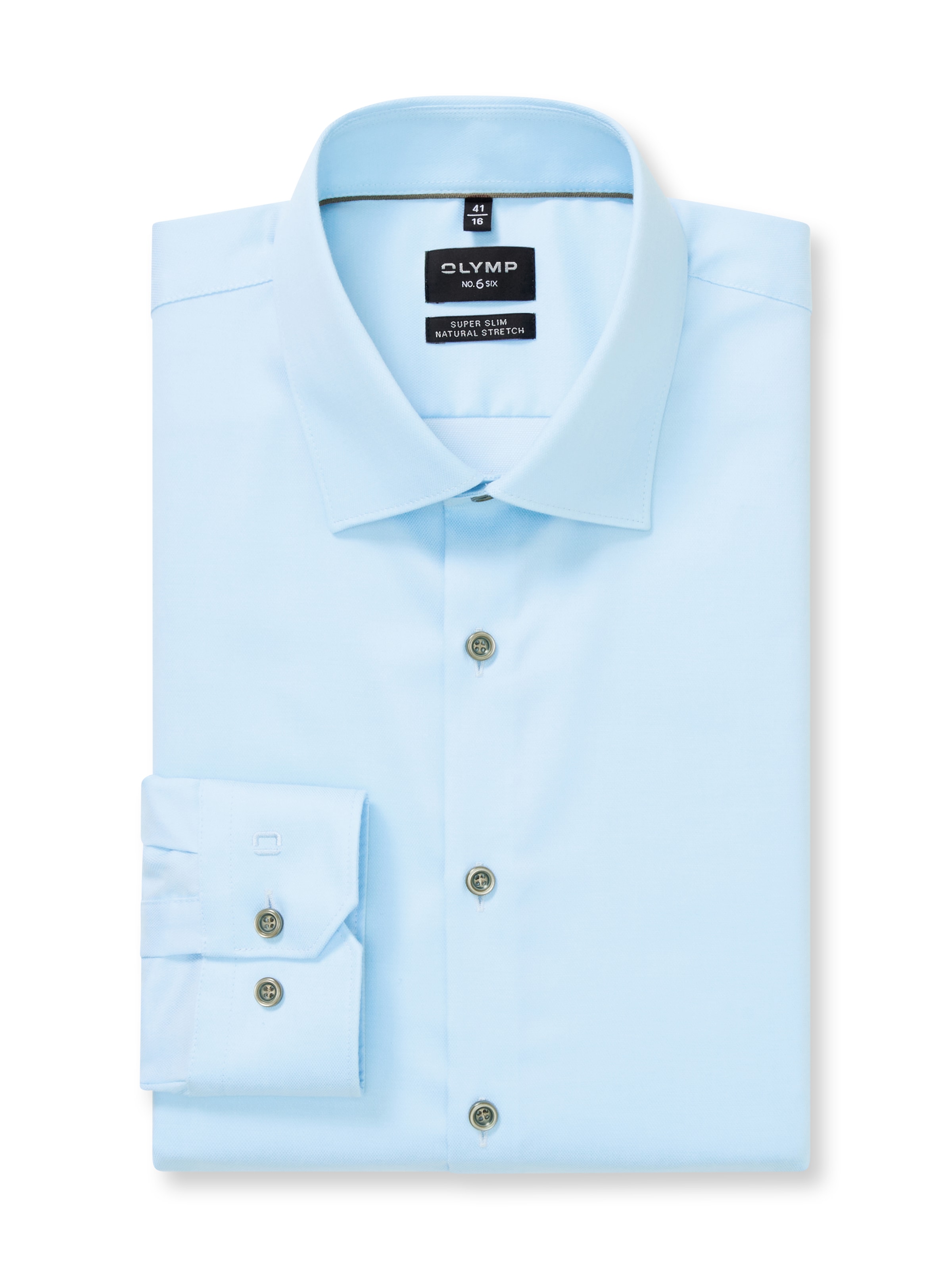 OLYMP Langarmhemd »No 6« Businesshemd, super slim fit, New York Kentkragen